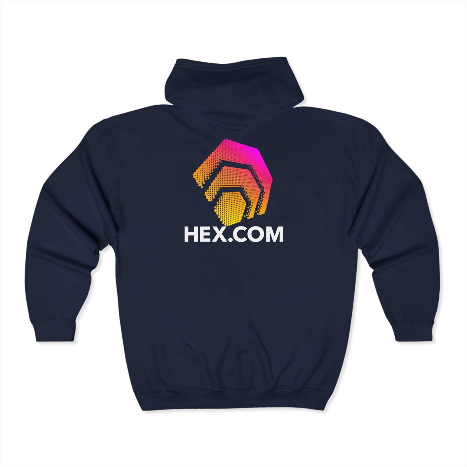 PulseChain HEX - Double Sided Zip Hoodie