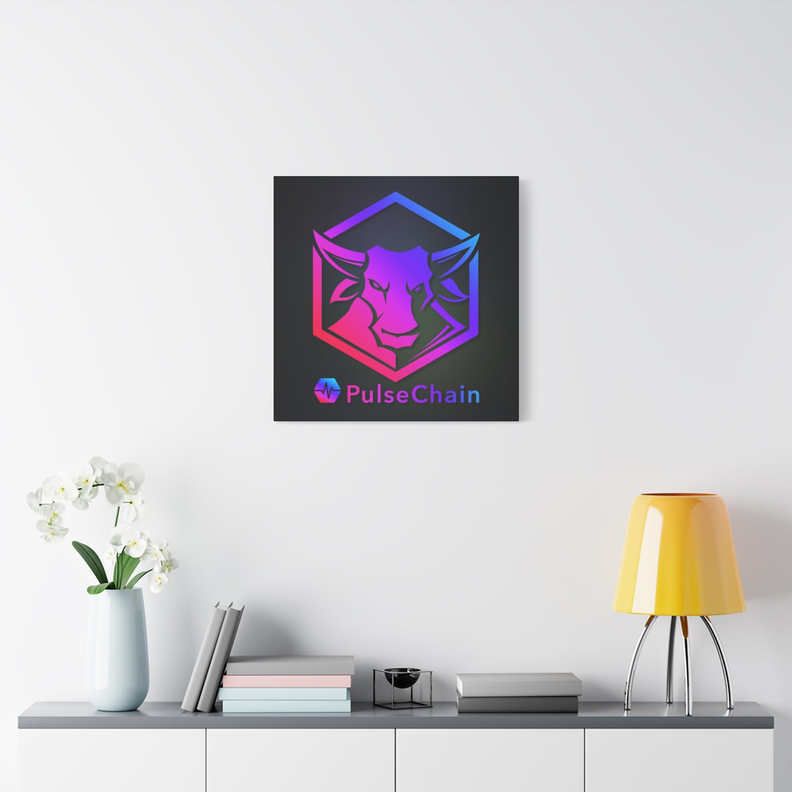 PulseChain Bull - Premium Wall Canvas - The Pulsican Store