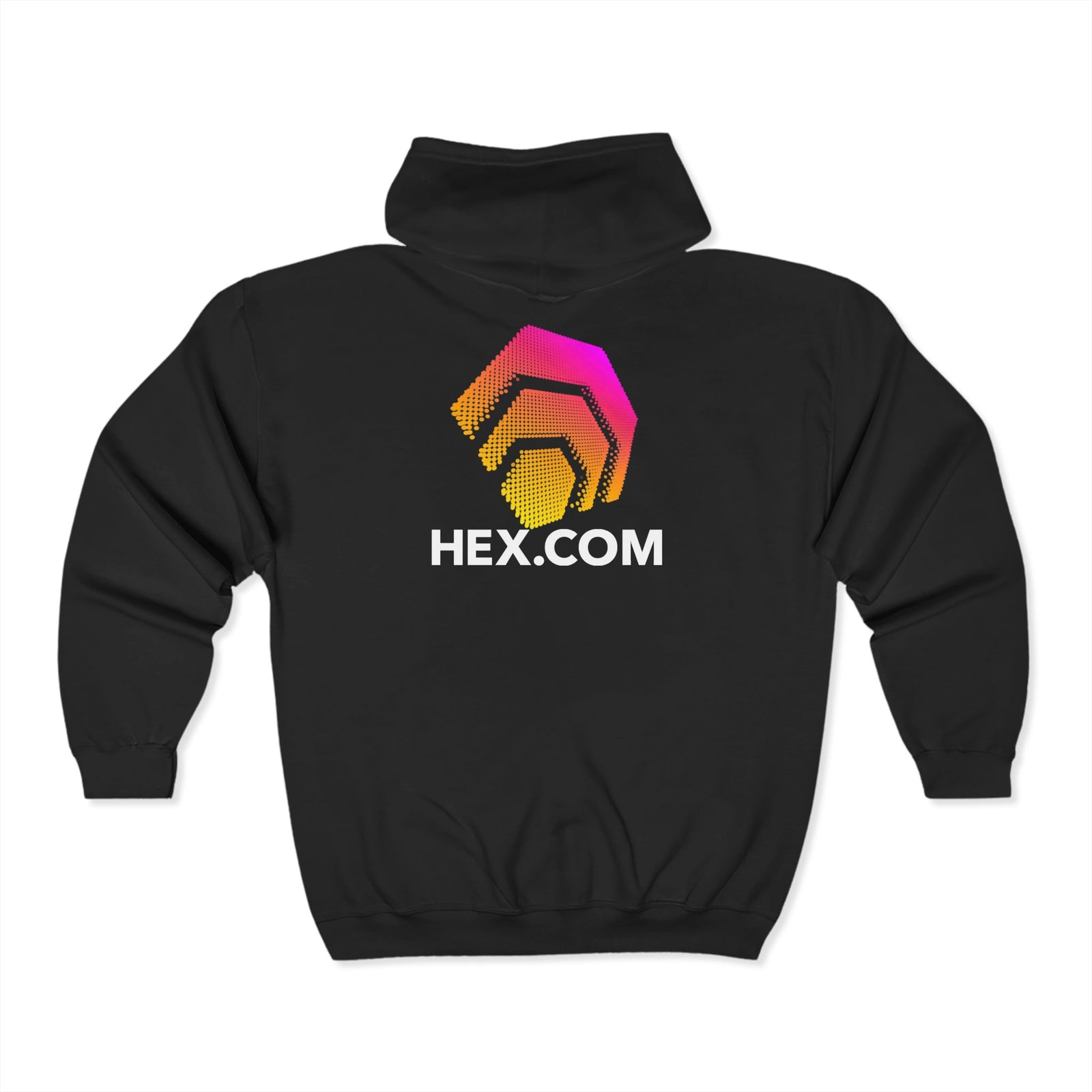 PulseChain HEX - Double Sided Zip Hoodie