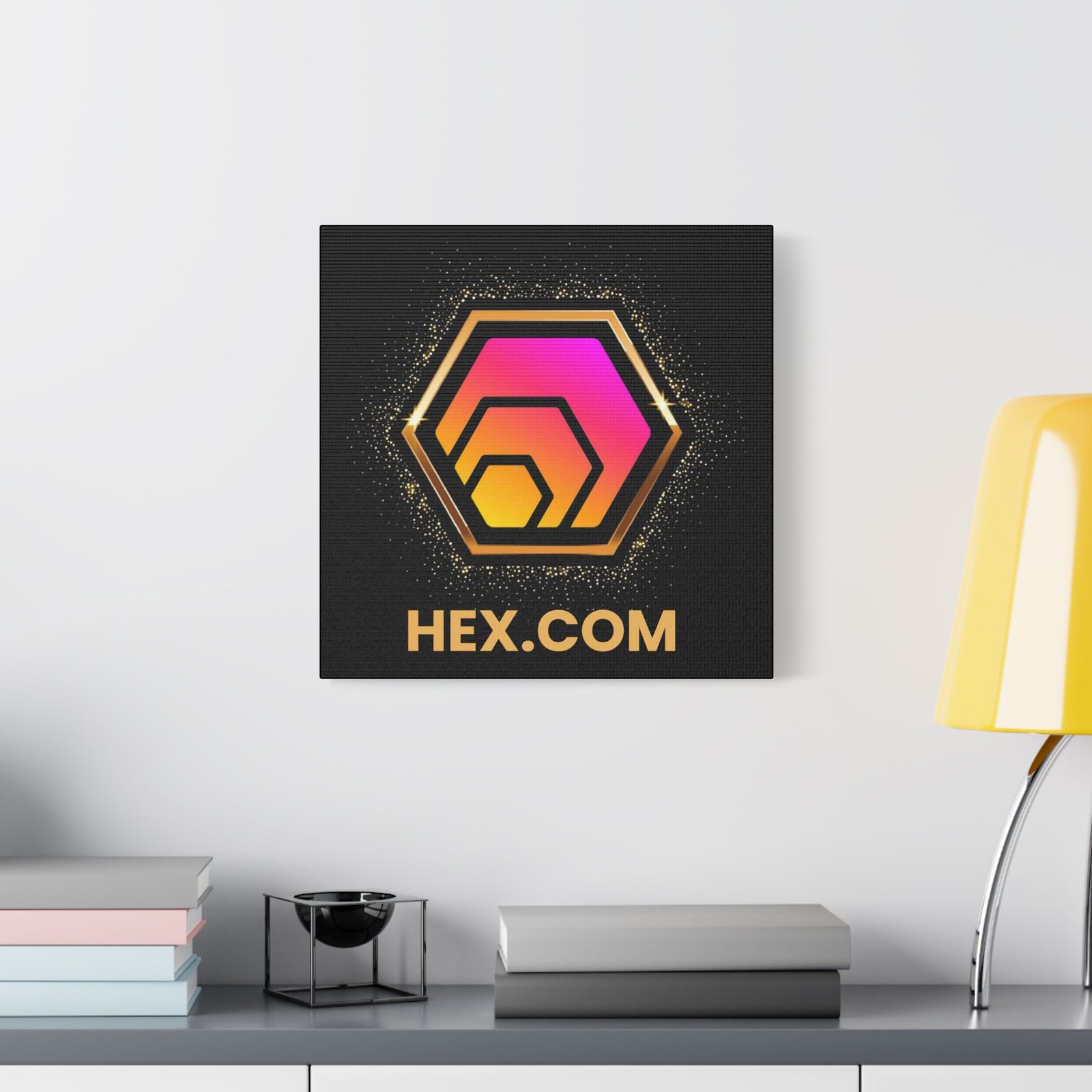 Golden HEX - Premium Wall Canvas - The Pulsican Store
