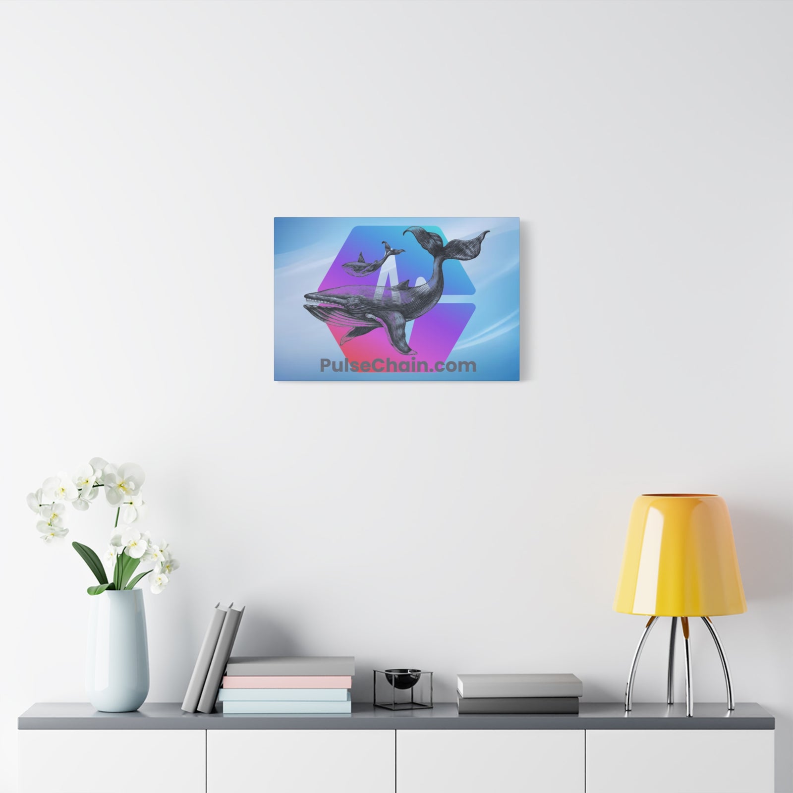 PulseChain Whale - Premium Wall Canvas - The Pulsican Store