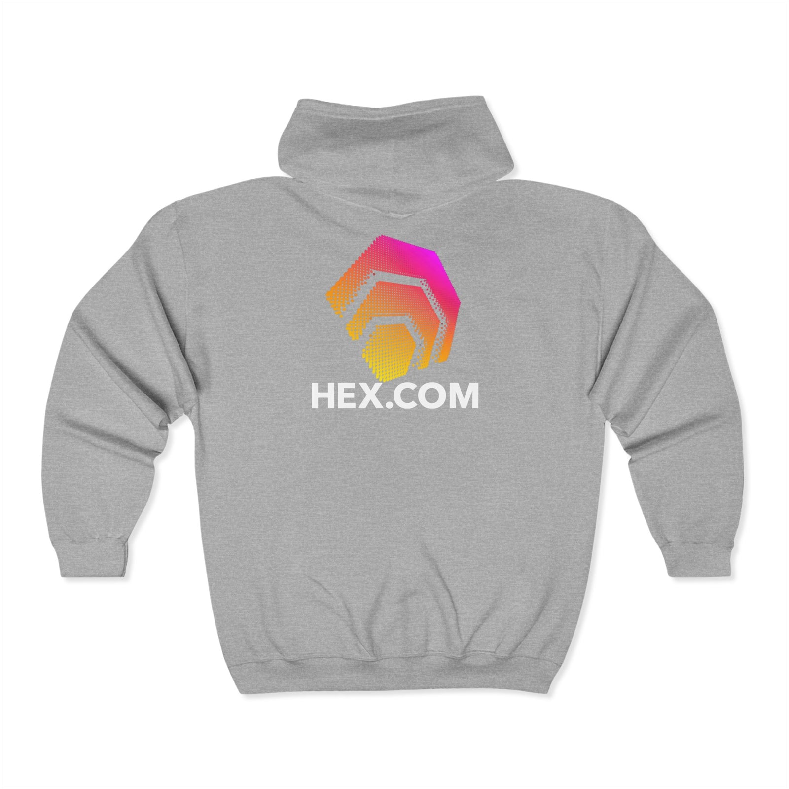 PulseChain HEX - Double Sided Zip Hoodie