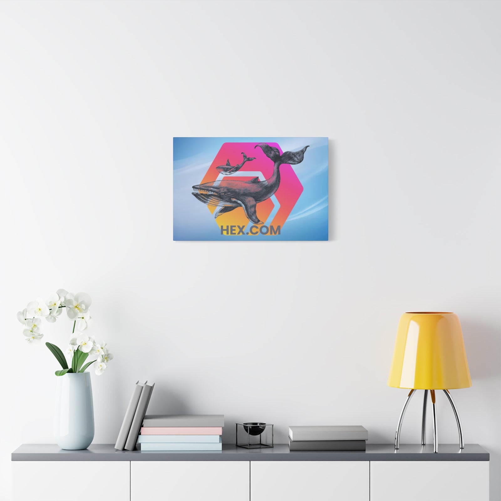 HEX Whale - Premium Wall Canvas - The Pulsican Store