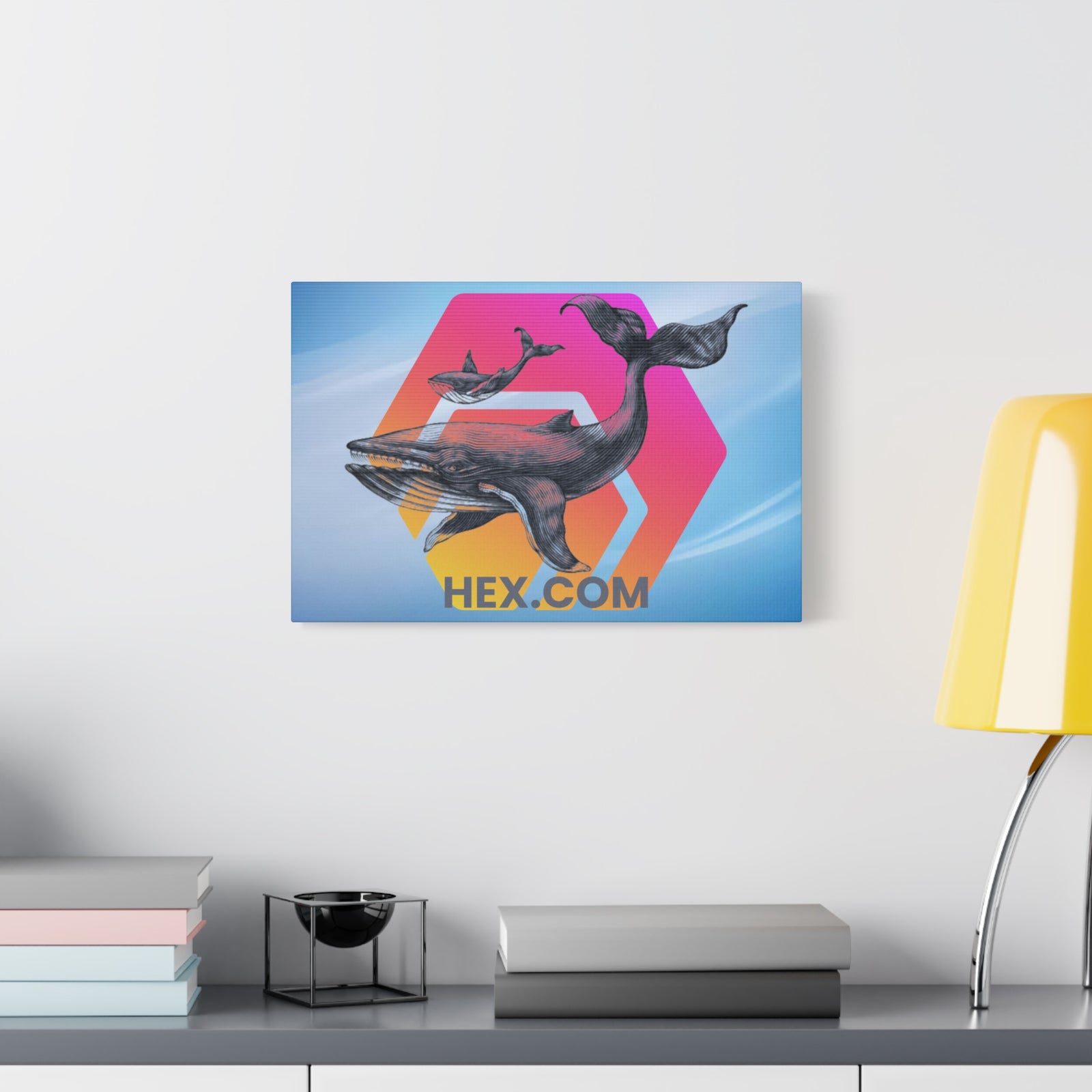 HEX Whale - Premium Wall Canvas - The Pulsican Store