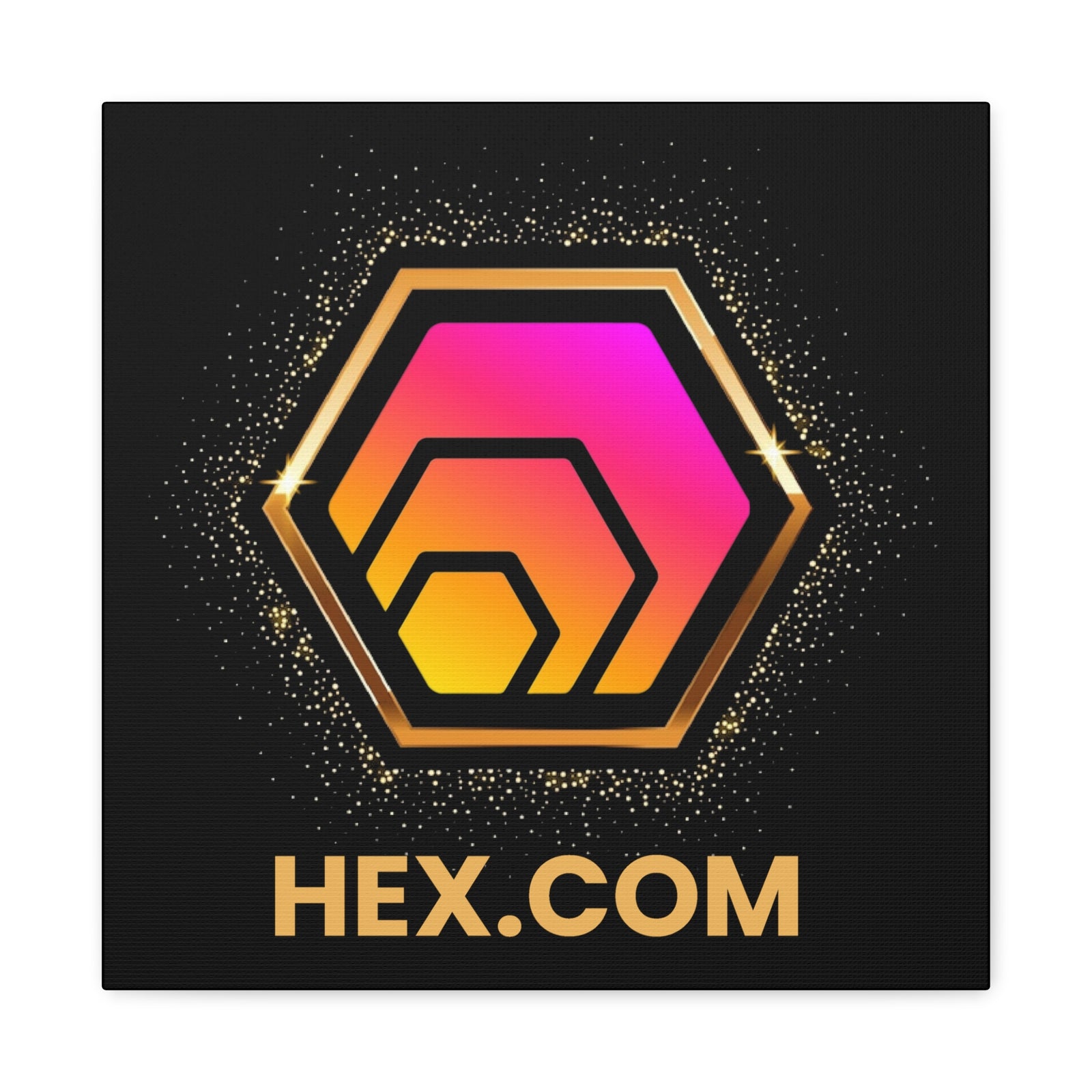 Golden HEX - Premium Wall Canvas - The Pulsican Store