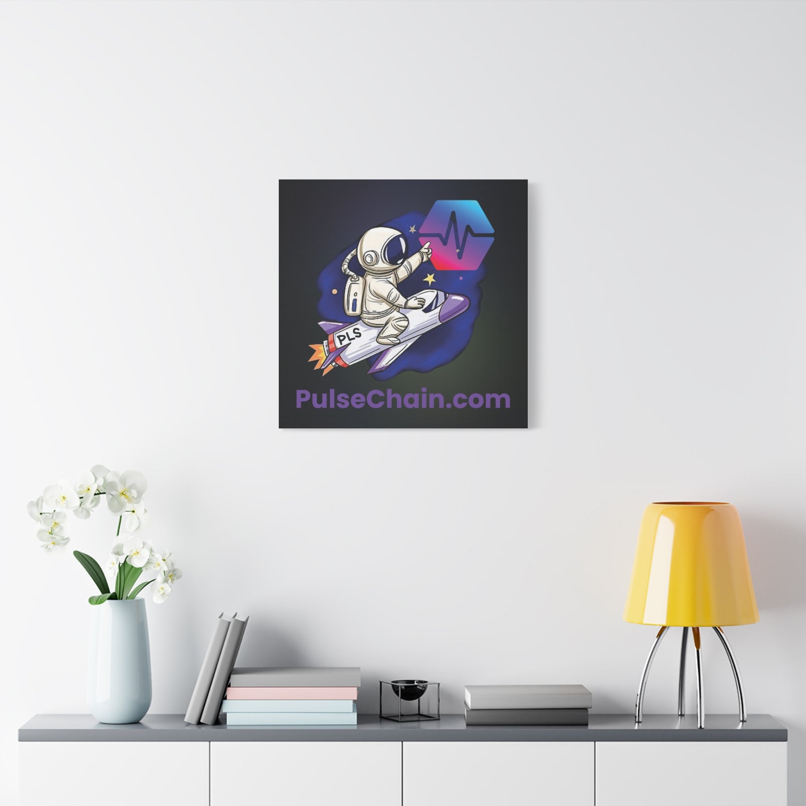 PulseChain Rocket - Premium Wall Canvas - The Pulsican Store