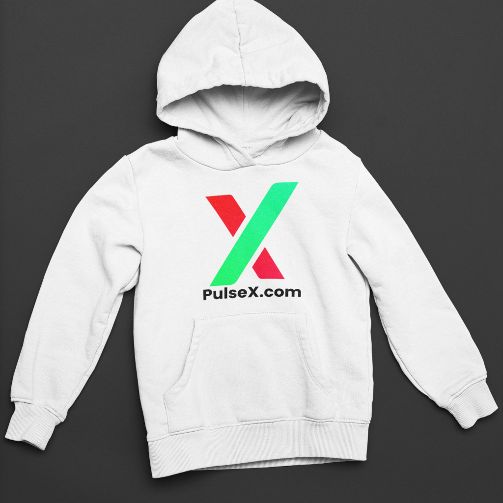 PulseX.Com - White Hoodie - The Pulsican Store