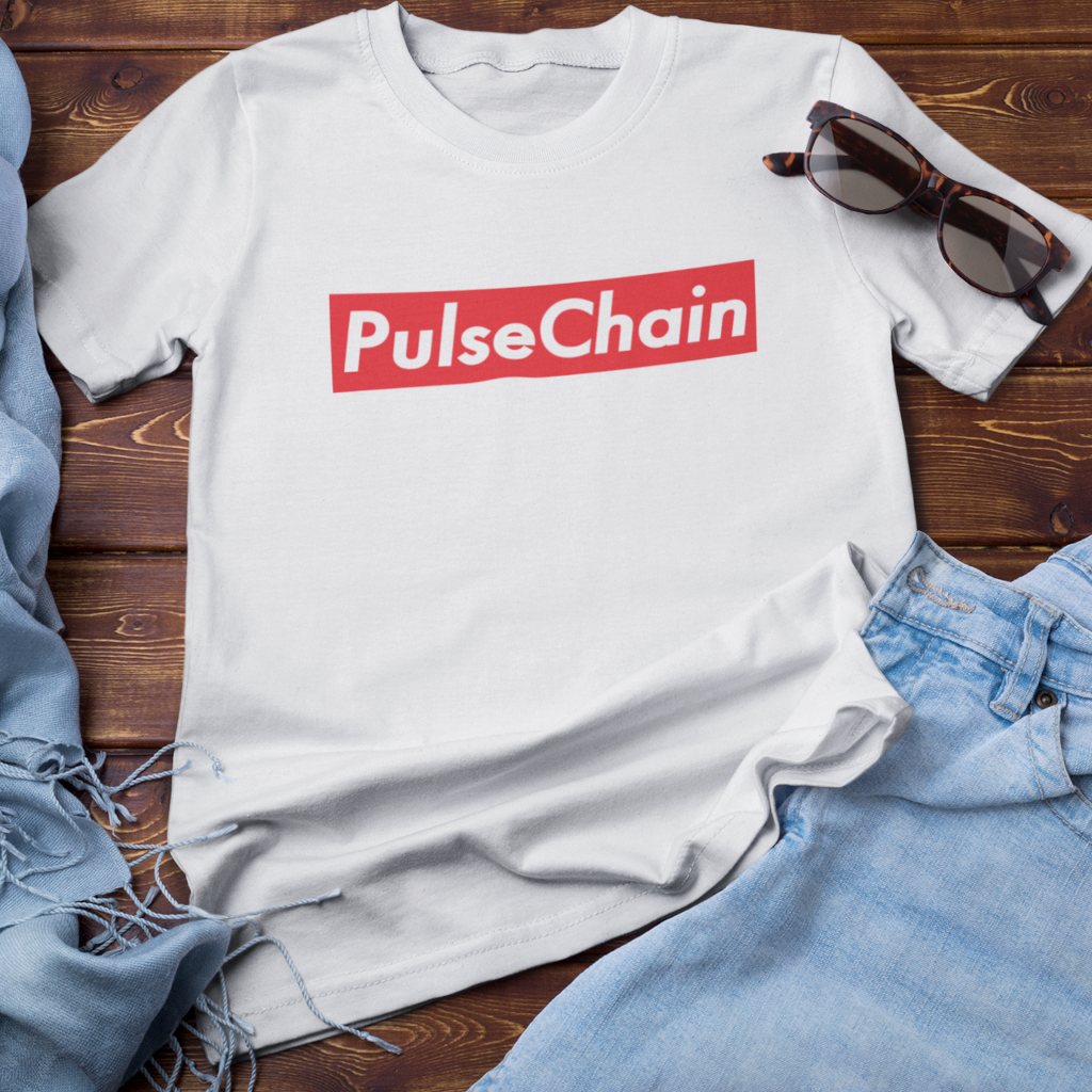 PulseChain Block - White T Shirt - The Pulsican Store