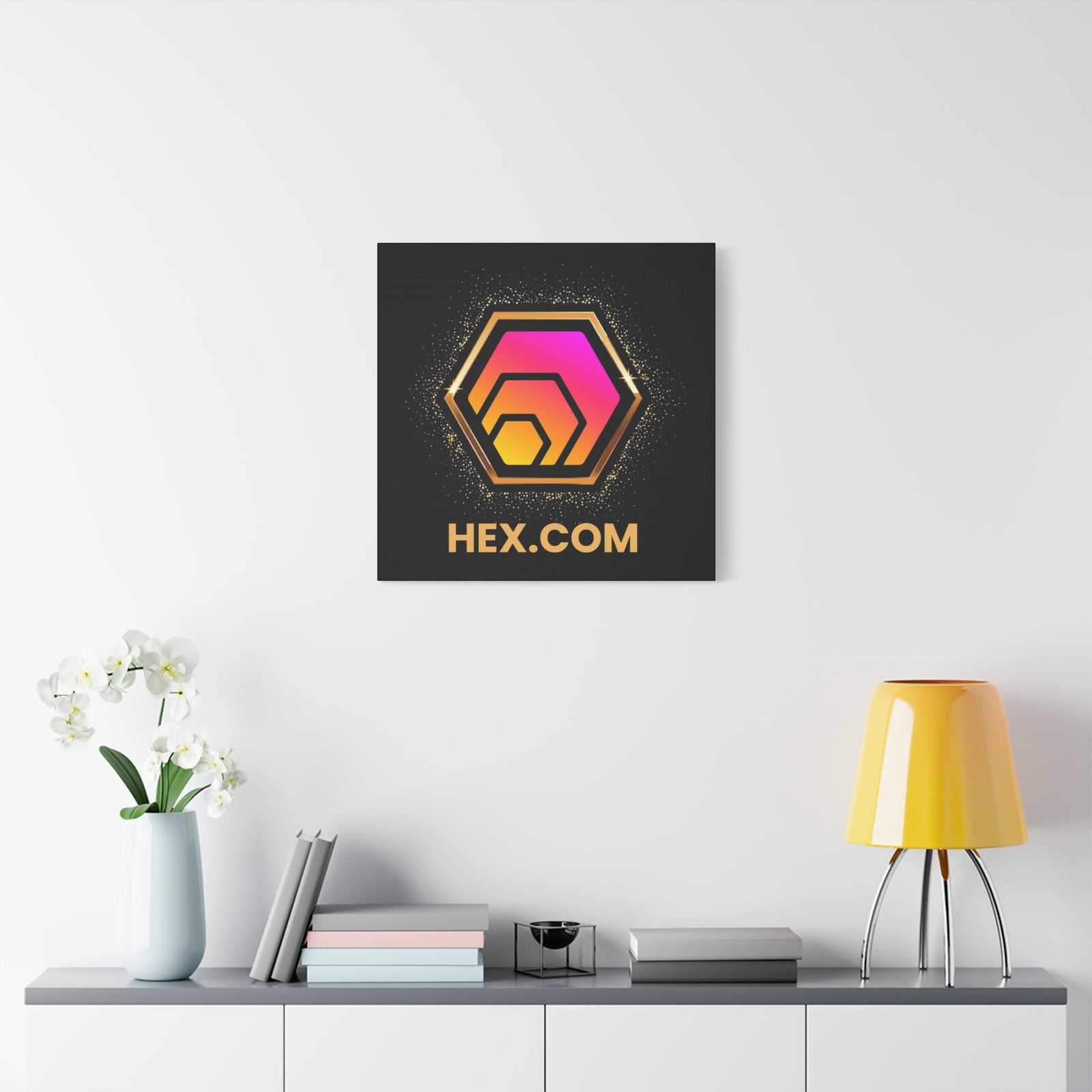 Golden HEX - Premium Wall Canvas - The Pulsican Store