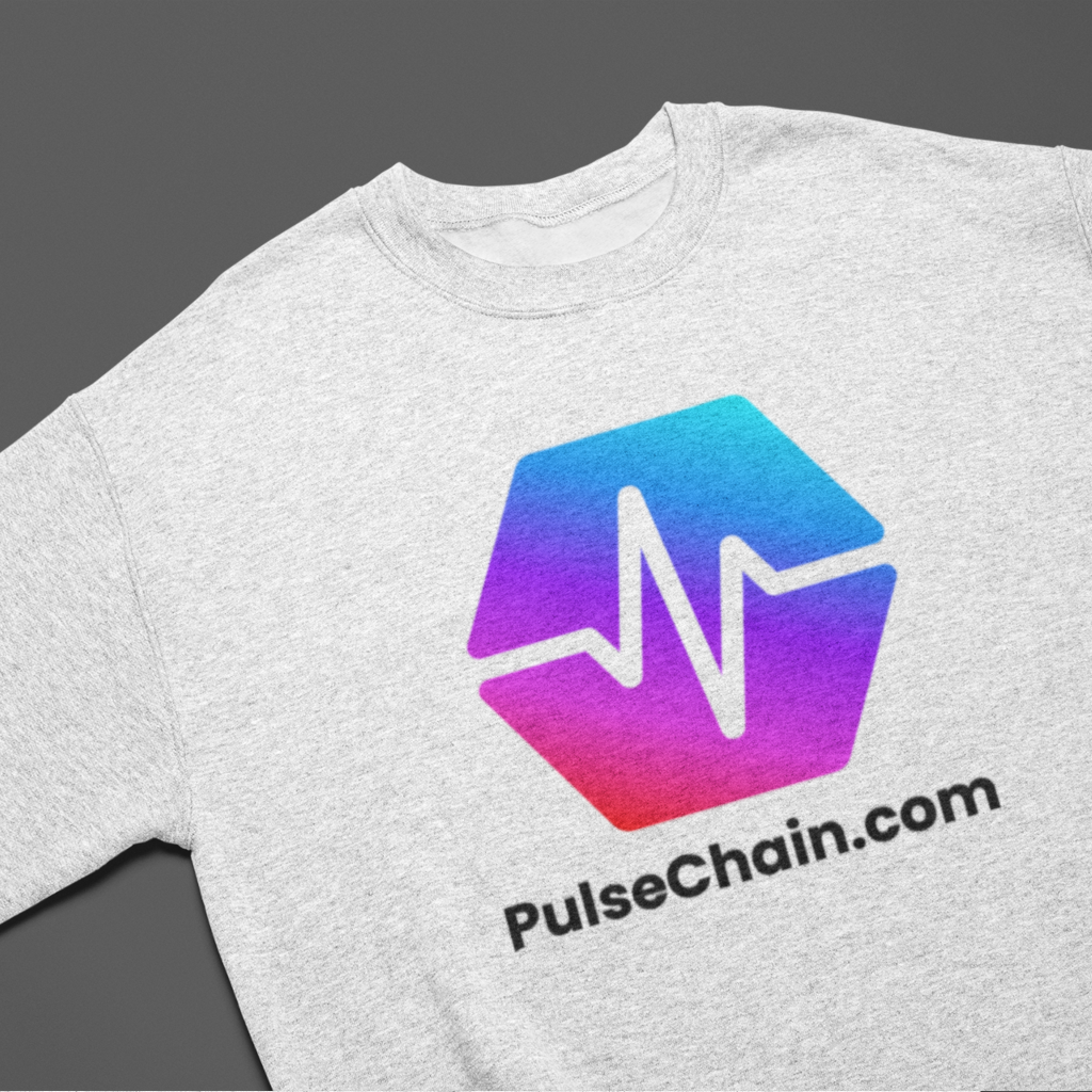 PulseChain.Com - White Sweatshirt - The Pulsican Store