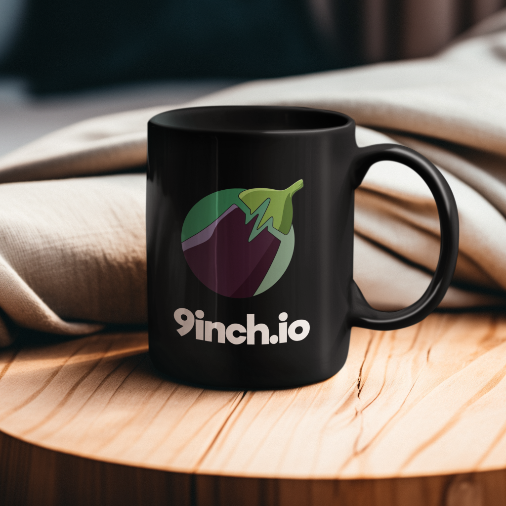 9inch - Black Coffee Mug