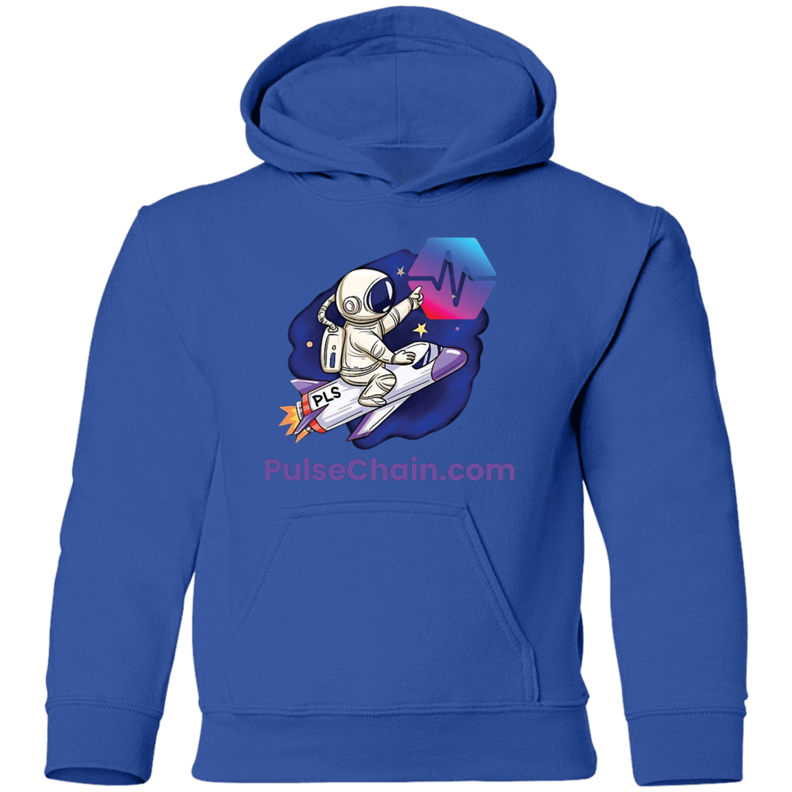 PulseChain.com Rocket - Youth Hoodie - The Pulsican Store