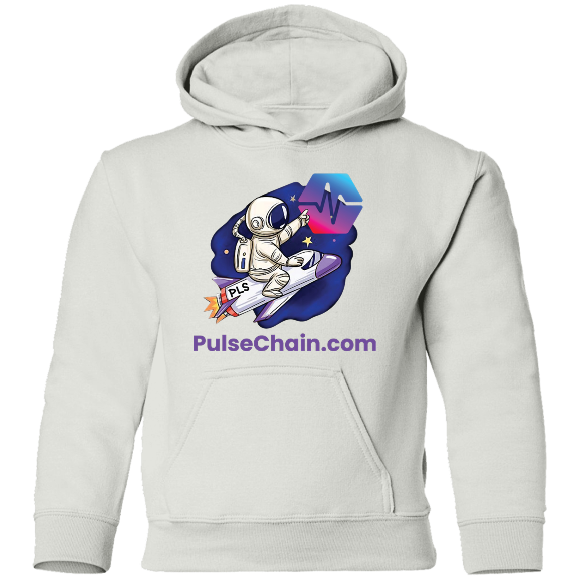 PulseChain.com Rocket - Youth Hoodie - The Pulsican Store