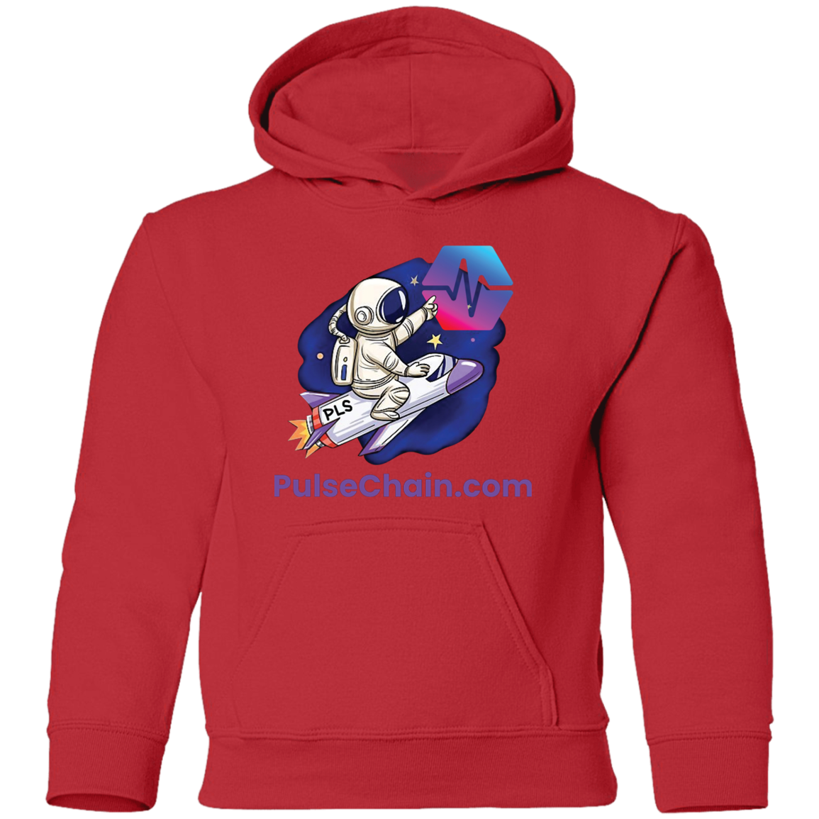 PulseChain.com Rocket - Youth Hoodie - The Pulsican Store