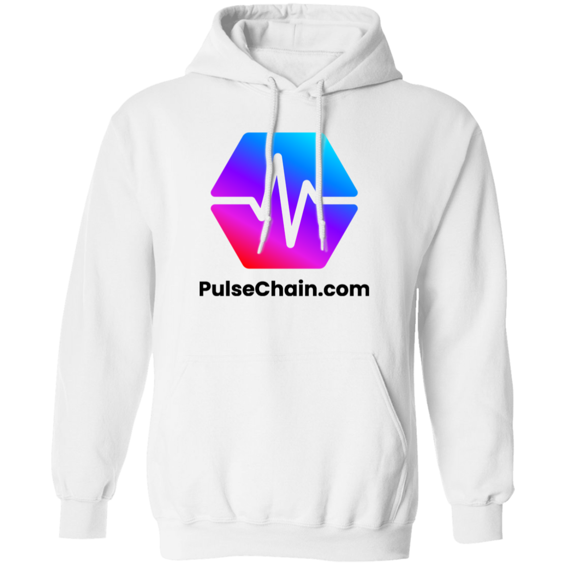 PulseChain.Com - White Hoodie - The Pulsican Store