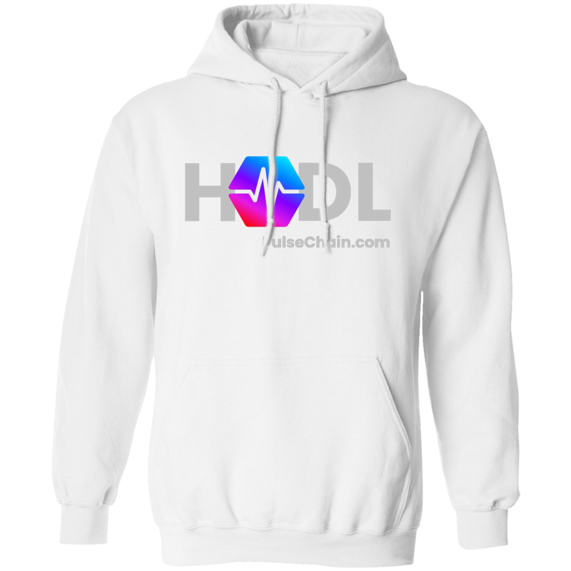 PulseChain HODL - White Hoodie - The Pulsican Store