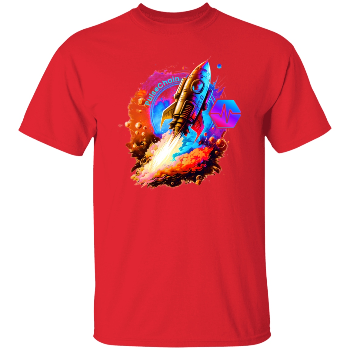 PulseChain Rocket - T Shirt - The Pulsican Store
