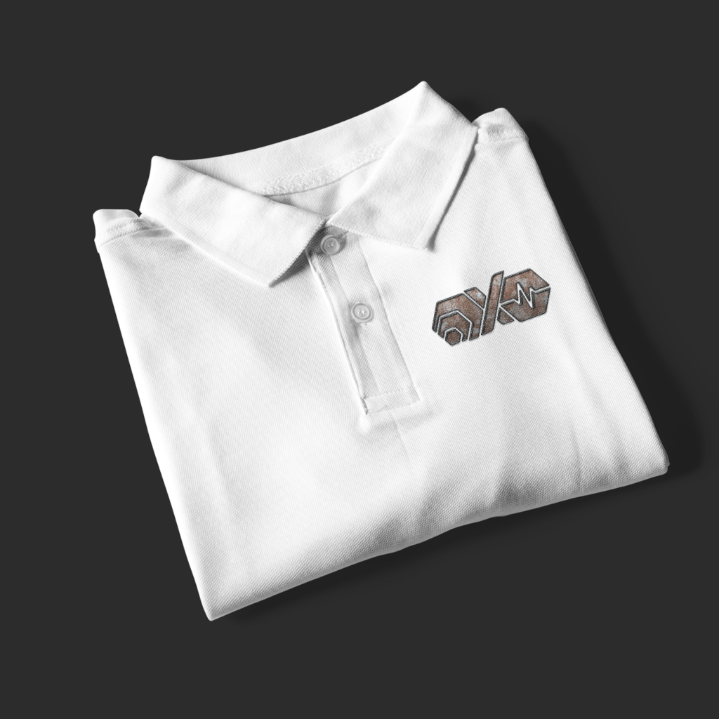 Industrial Trinity - White Polo Shirt - The Pulsican Store
