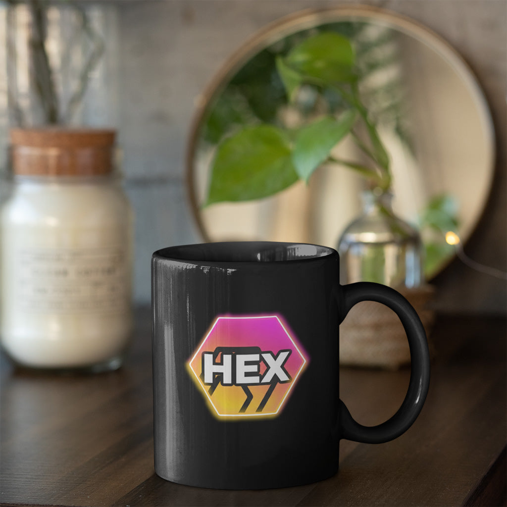 Glowing Hex - Black Mug