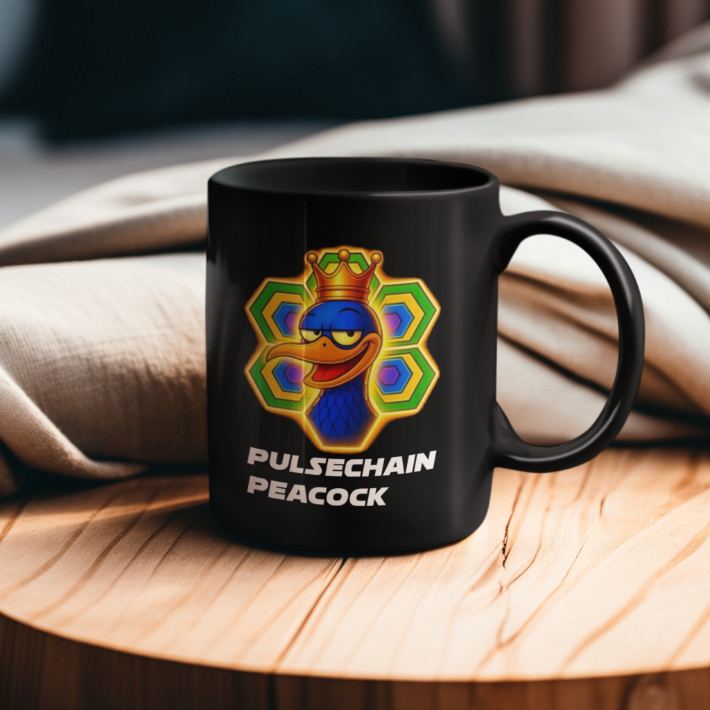 Peacock - Black Mug