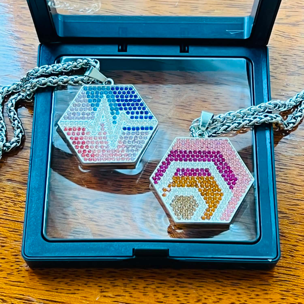 HEX and PulseChain - Luxury Double Sided Pendant