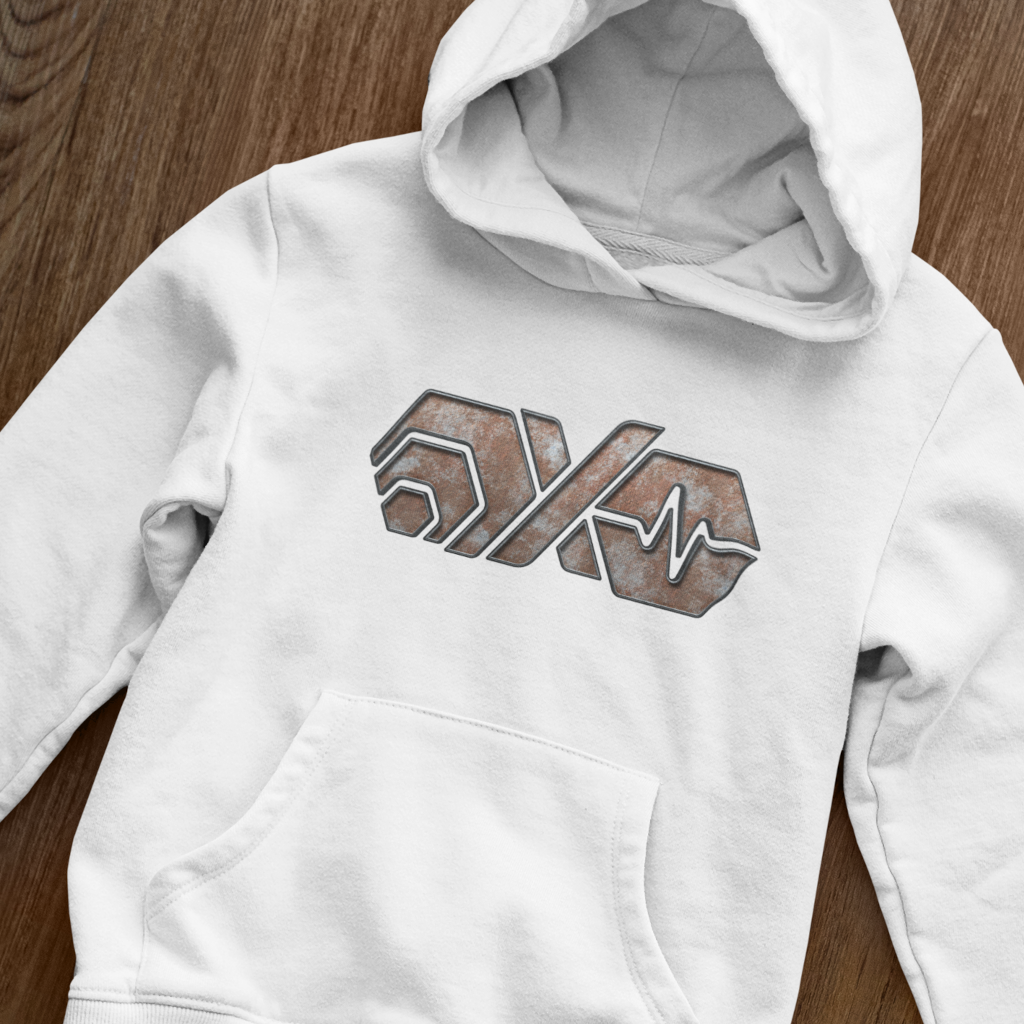 Industrial Trinity - White Hoodie - The Pulsican Store