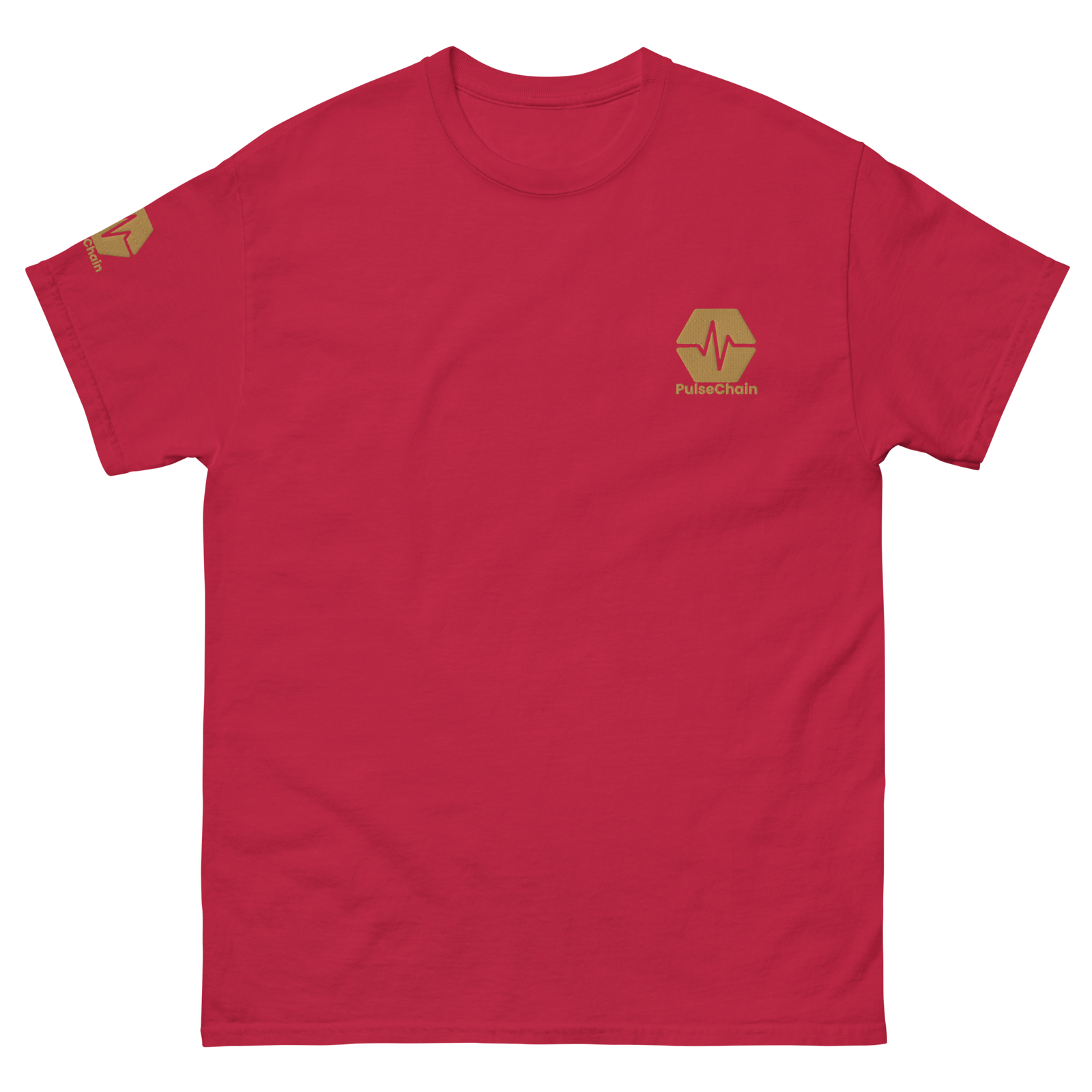 PulseChain Gold - Premium Embroidered T Shirt - The Pulsican Store