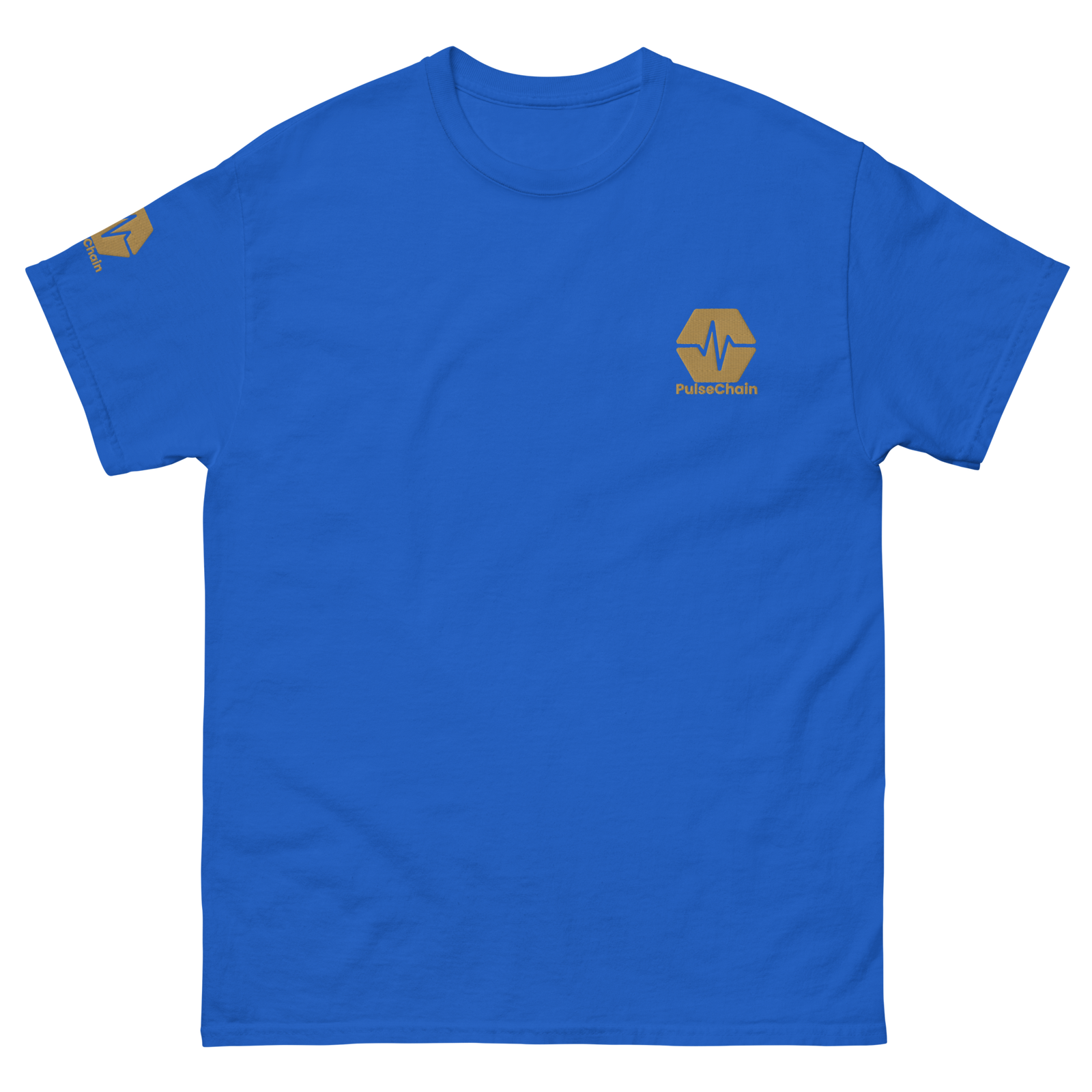 PulseChain Gold - Premium Embroidered T Shirt - The Pulsican Store