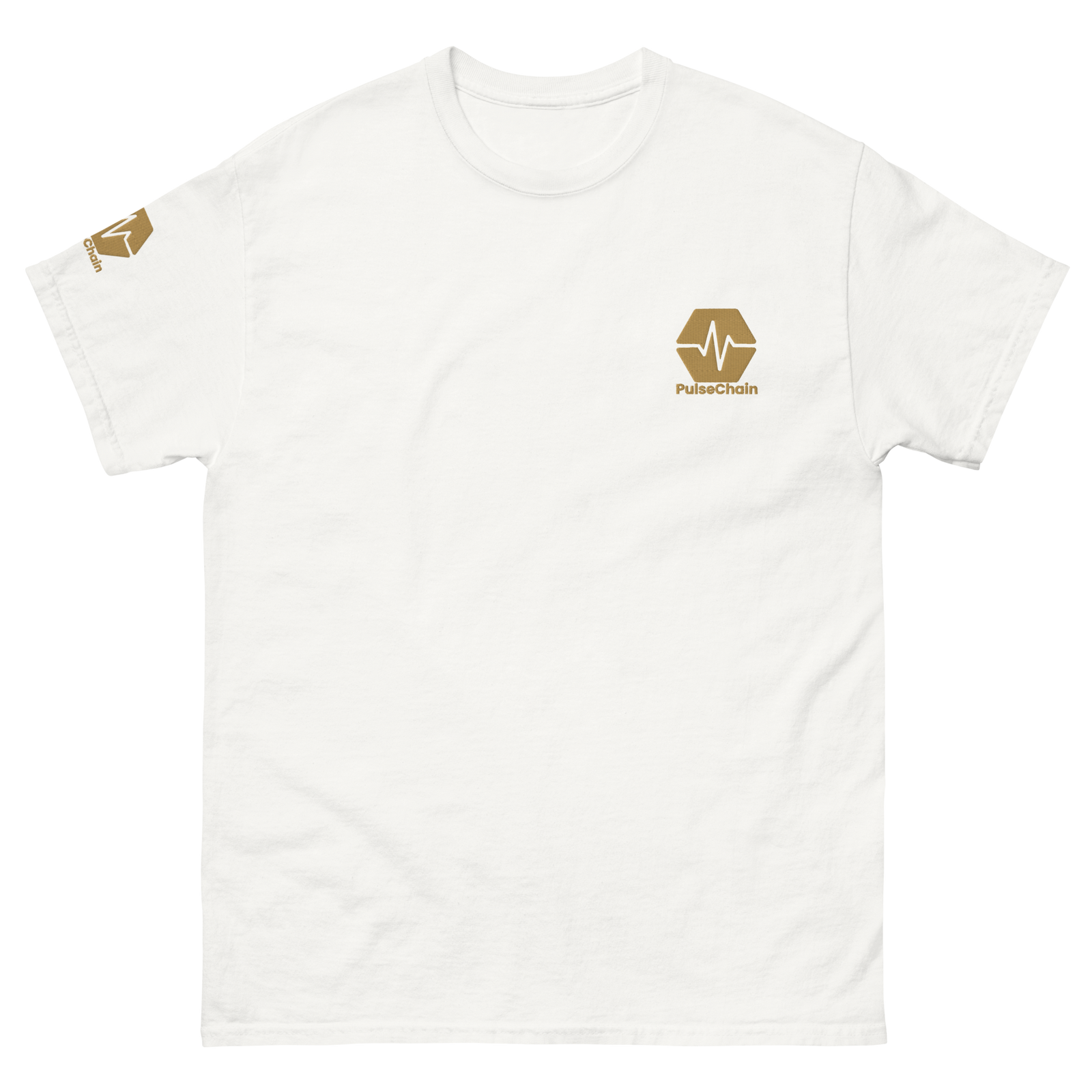PulseChain Gold - Premium Embroidered T Shirt - The Pulsican Store