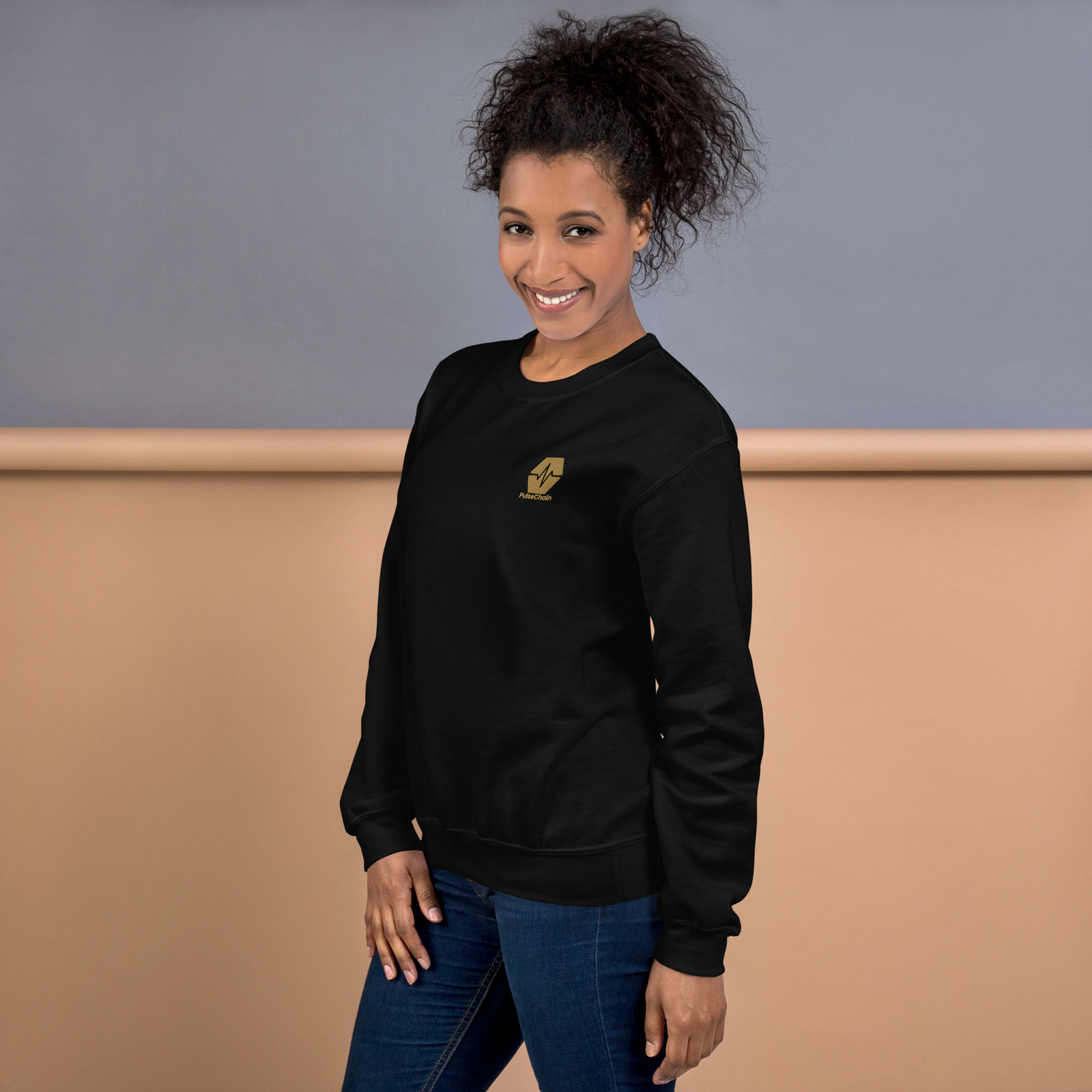 PulseChain Gold - Premium Embroidered Sweatshirt - The Pulsican Store