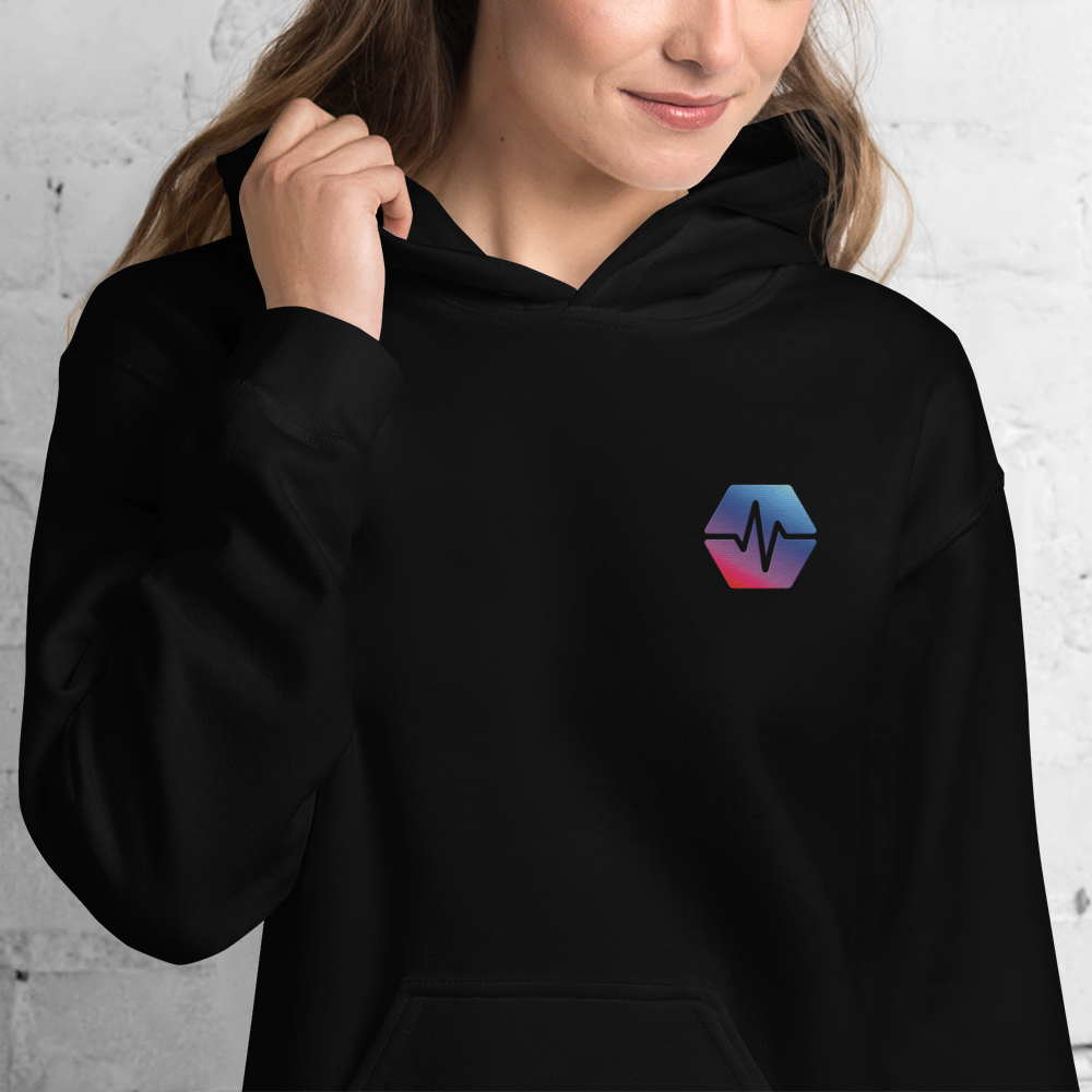 PulseChain Logo - Premium Embroidered Hoodie - The Pulsican Store