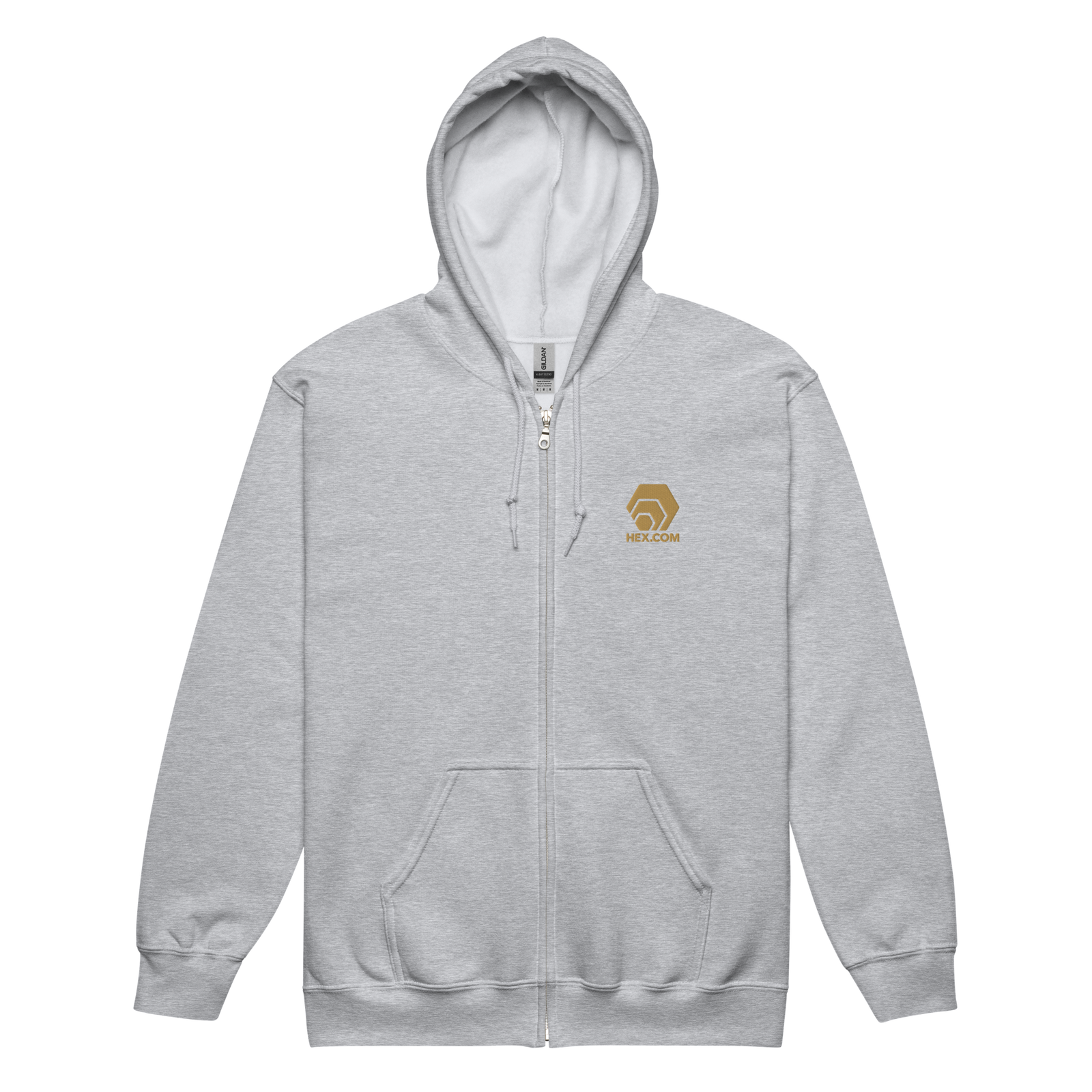 HEX Gold - Premium Embroidered Zip Hoodie - The Pulsican Store