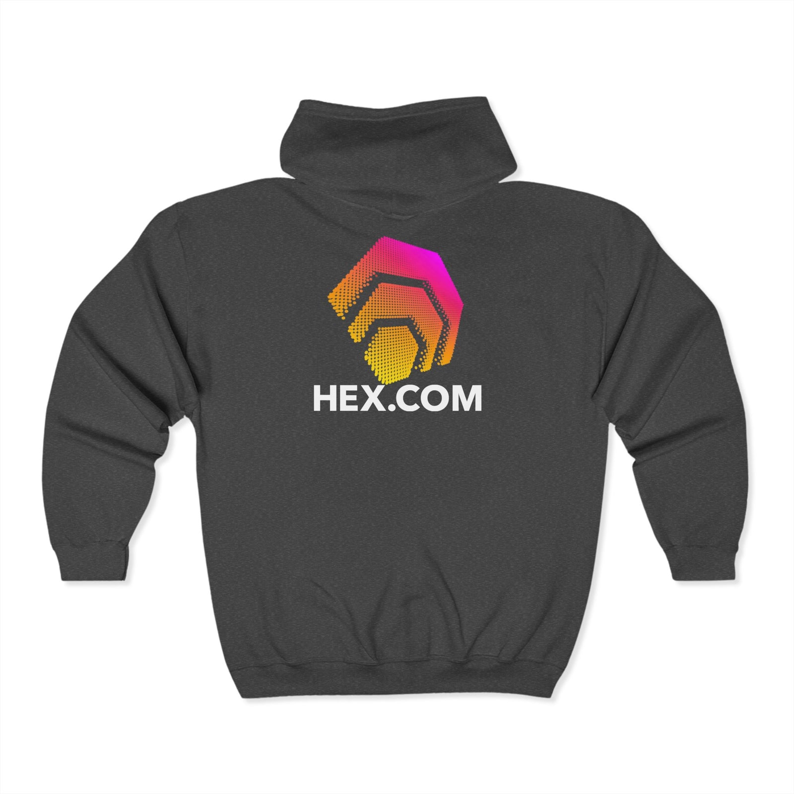PulseChain HEX - Double Sided Zip Hoodie