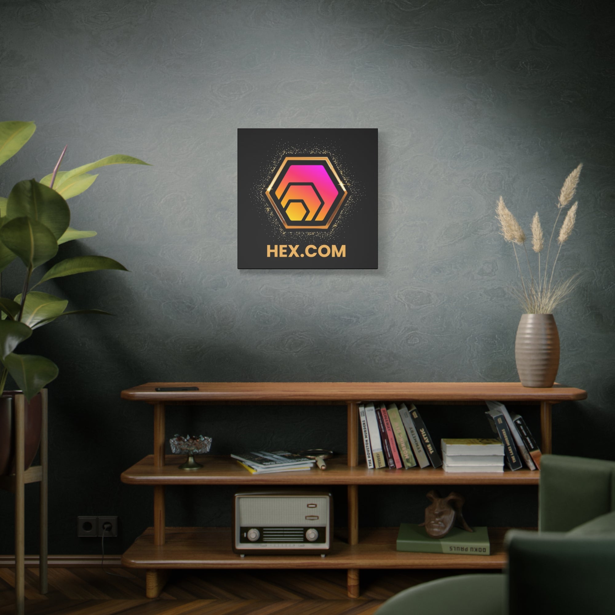 Golden HEX - Premium Wall Canvas