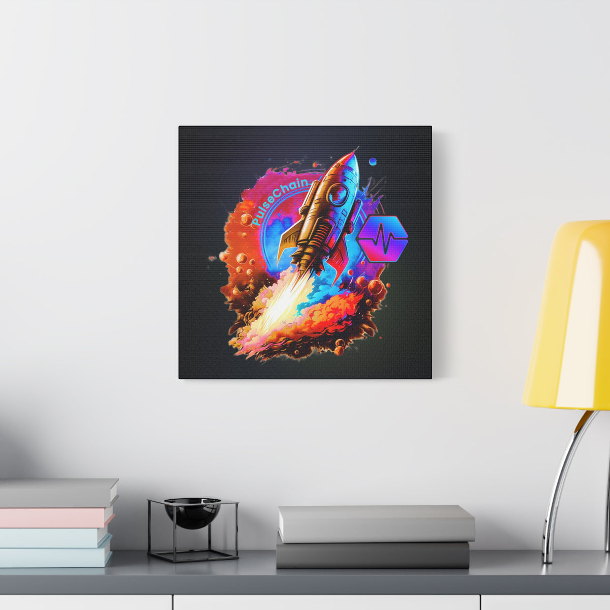 PulseChain Rocket - Premium Wall Canvas - The Pulsican Store