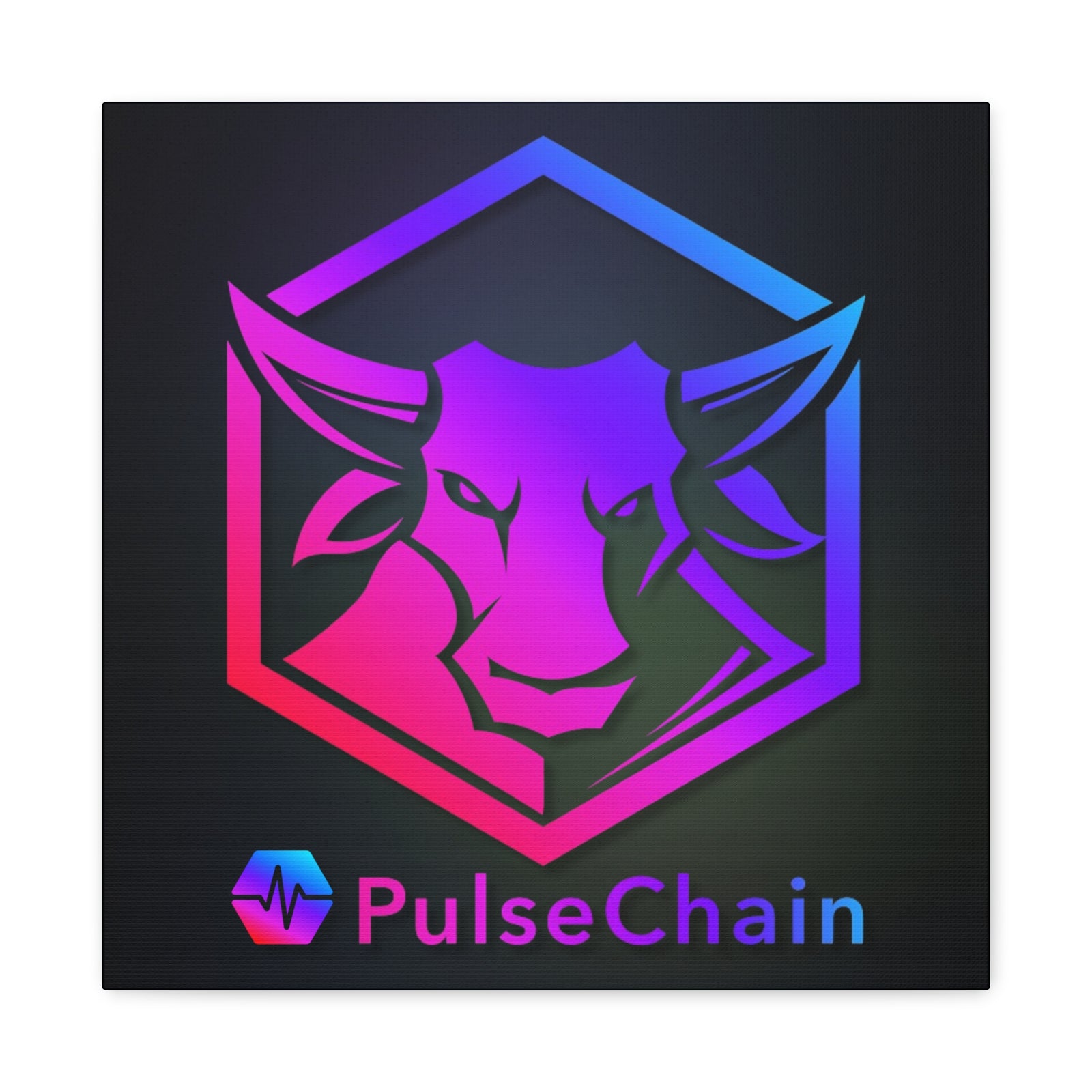 PulseChain Bull - Premium Wall Canvas - The Pulsican Store