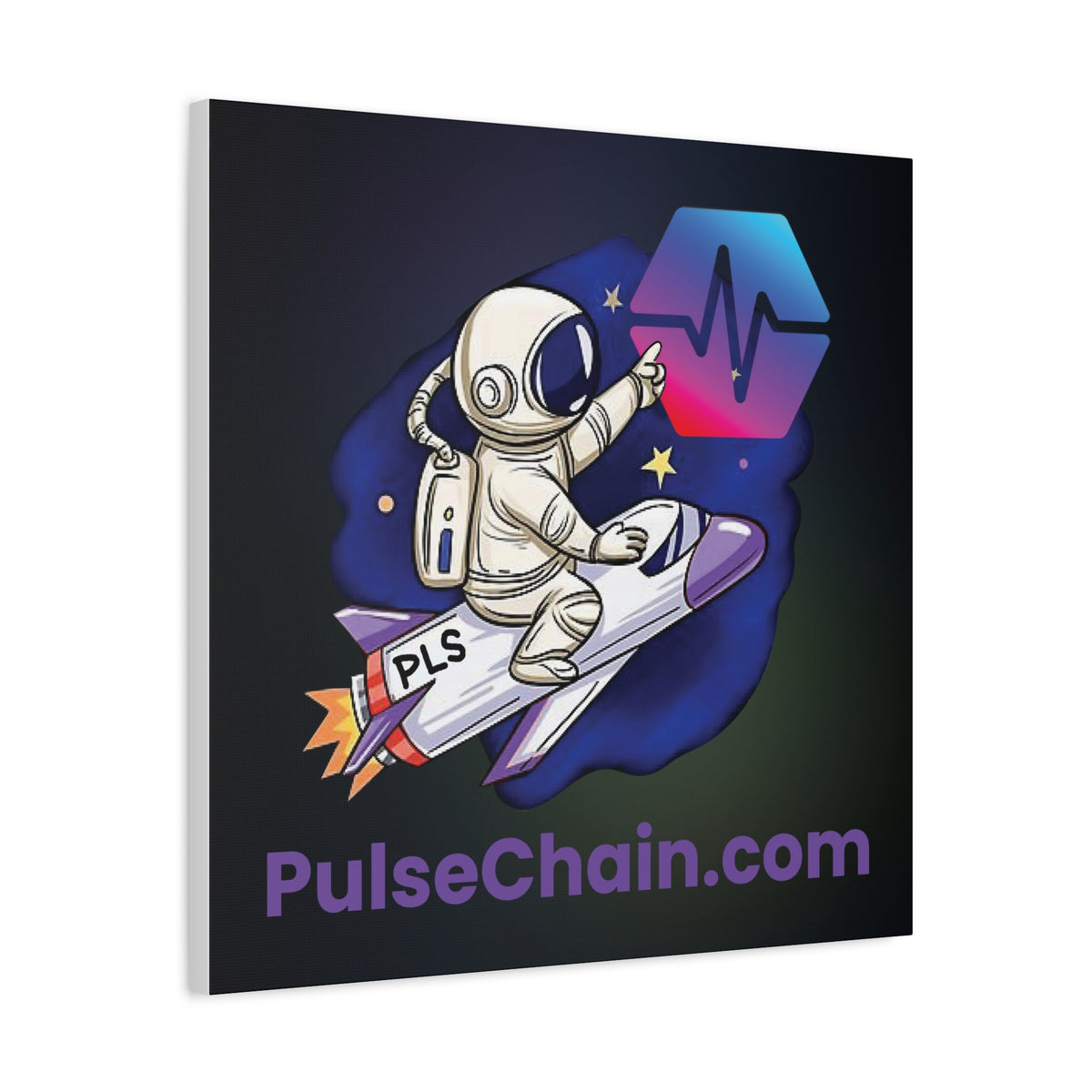 PulseChain Rocket - Premium Wall Canvas - The Pulsican Store