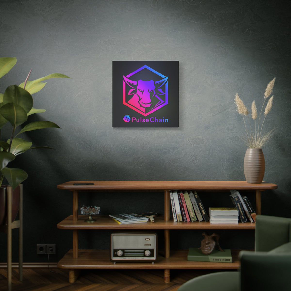 PulseChain Bull - Premium Wall Canvas - The Pulsican Store