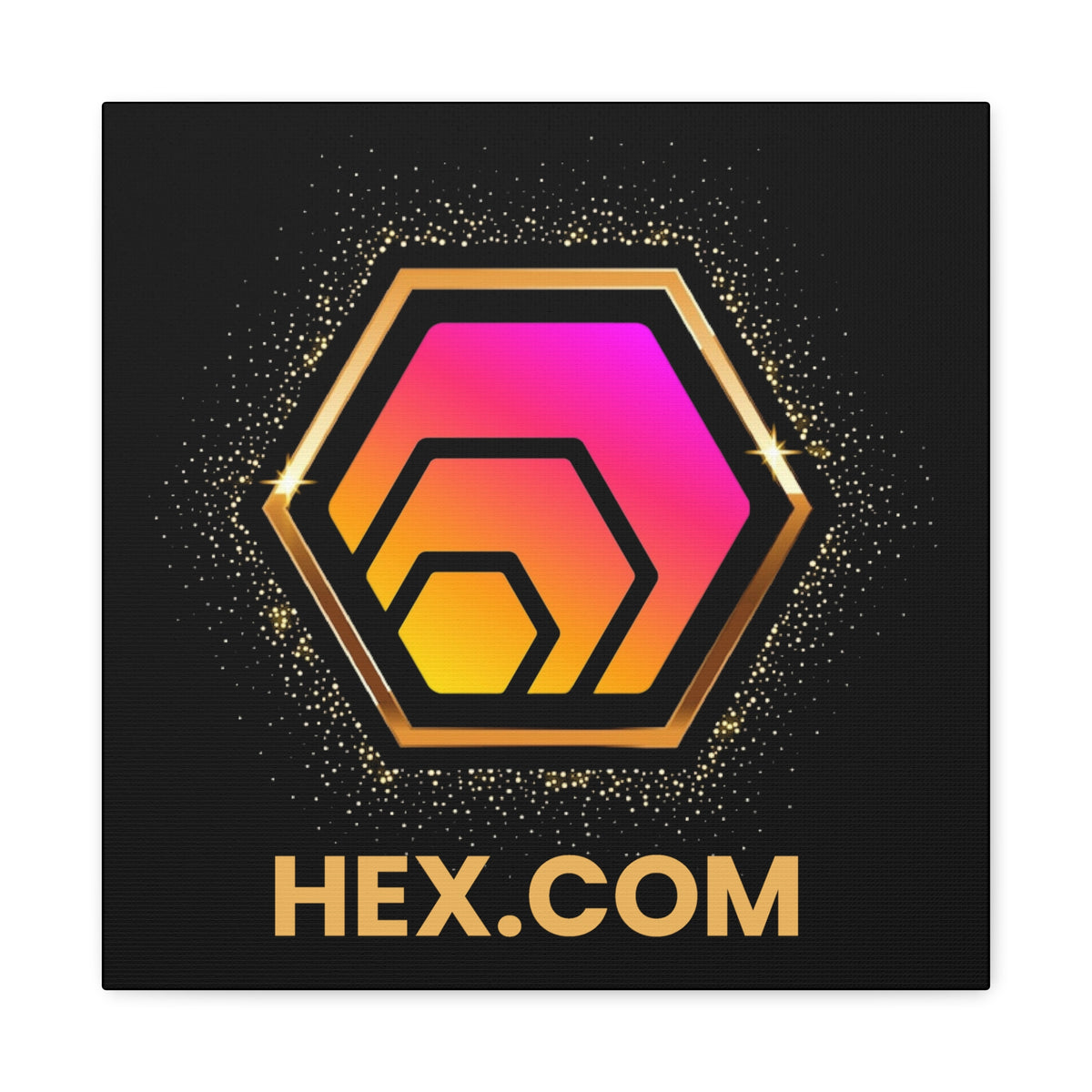 Golden HEX - Premium Wall Canvas - The Pulsican Store