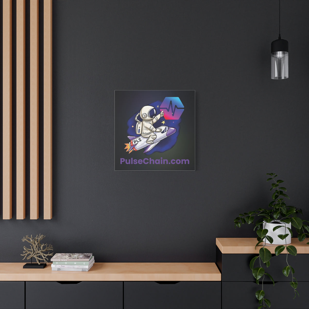 PulseChain Rocket - Premium Wall Canvas - The Pulsican Store
