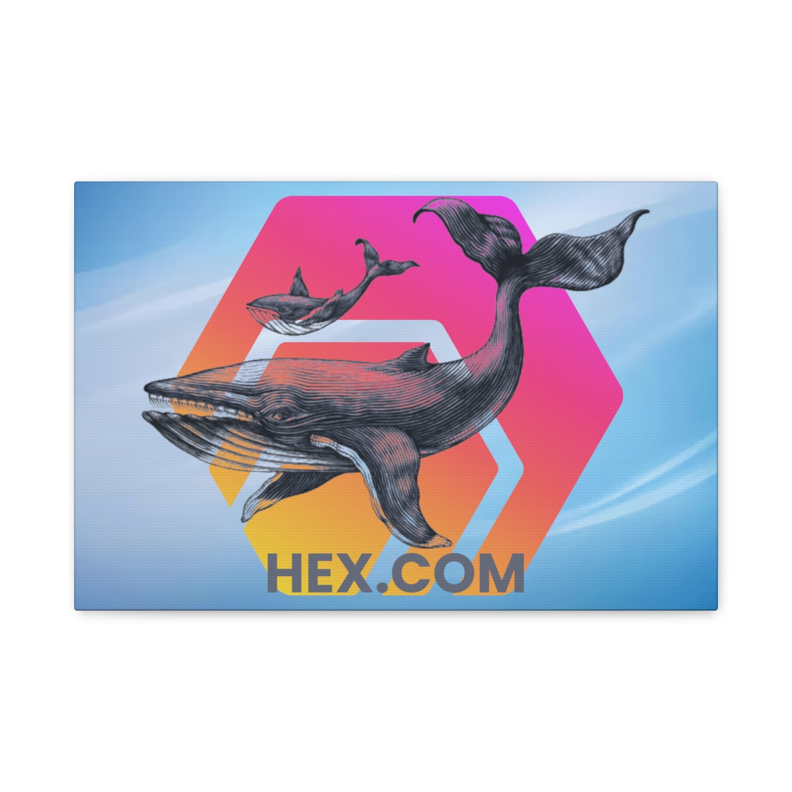 HEX Whale - Premium Wall Canvas - The Pulsican Store