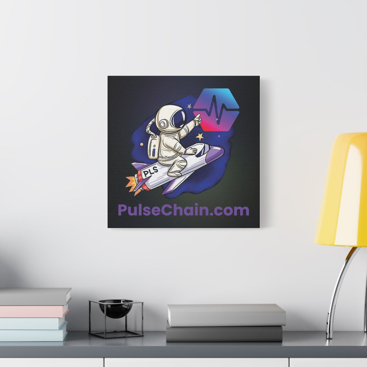 PulseChain Rocket - Premium Wall Canvas - The Pulsican Store