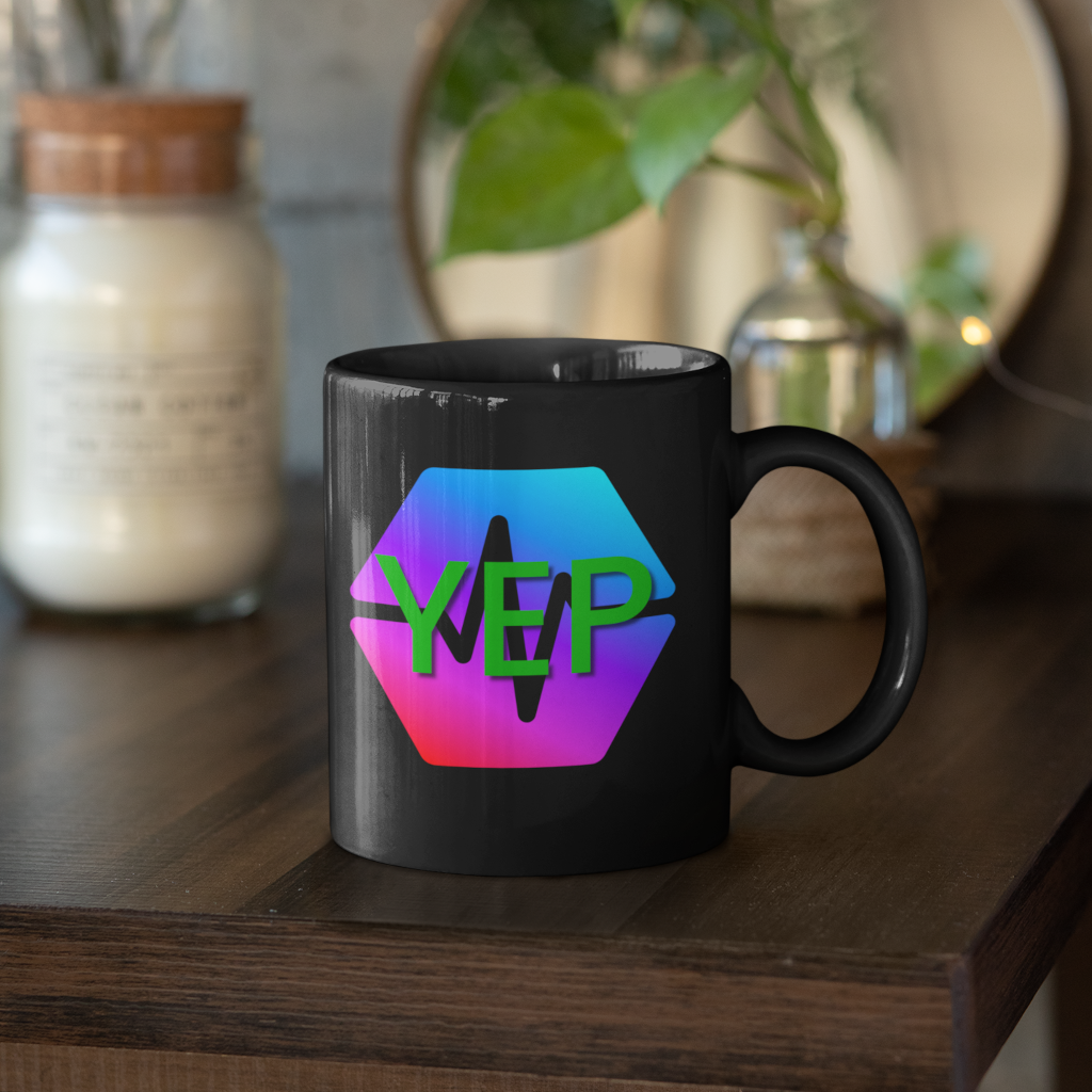 YEP - Black Mug