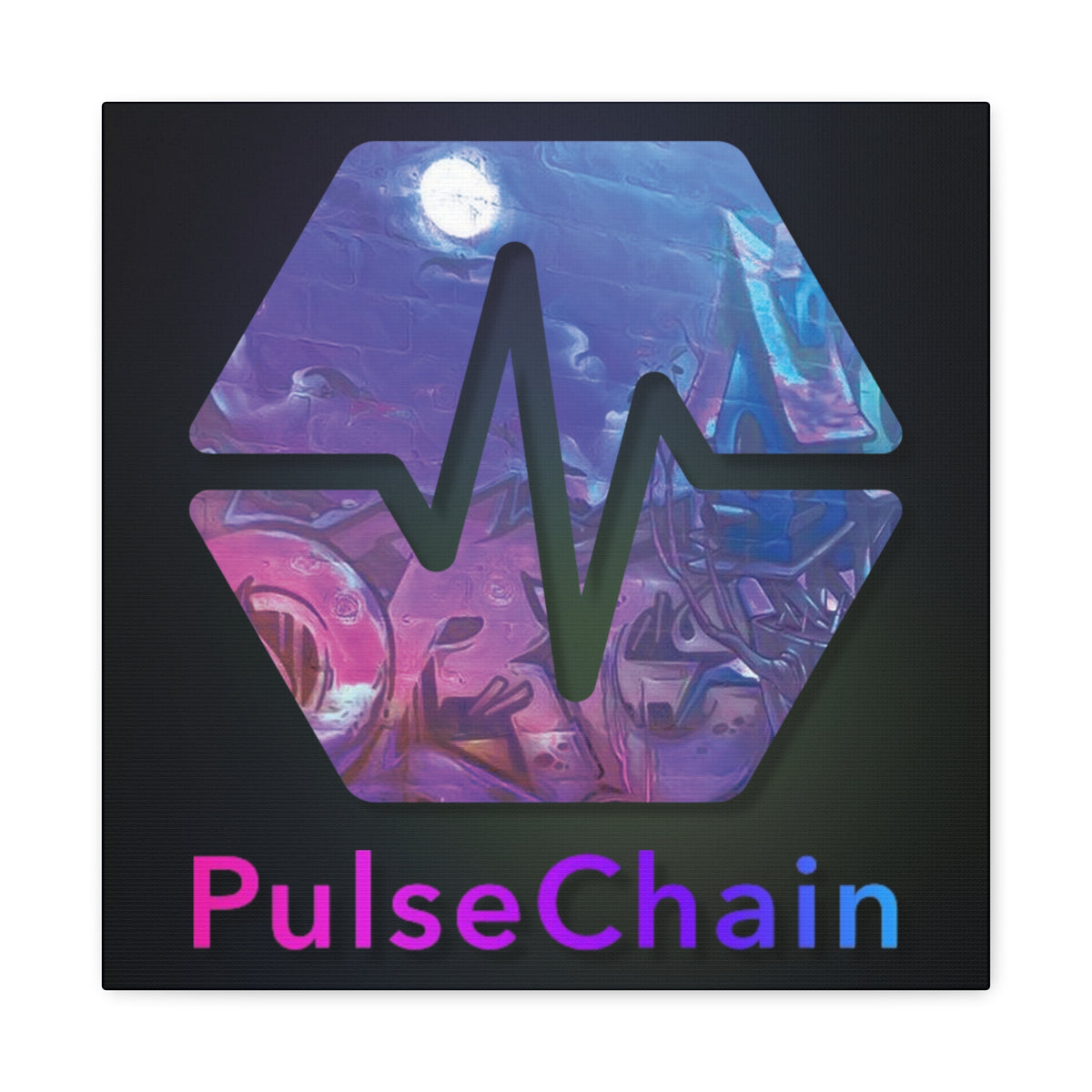 PulseChain Graffiti - Premium Wall Canvas - The Pulsican Store