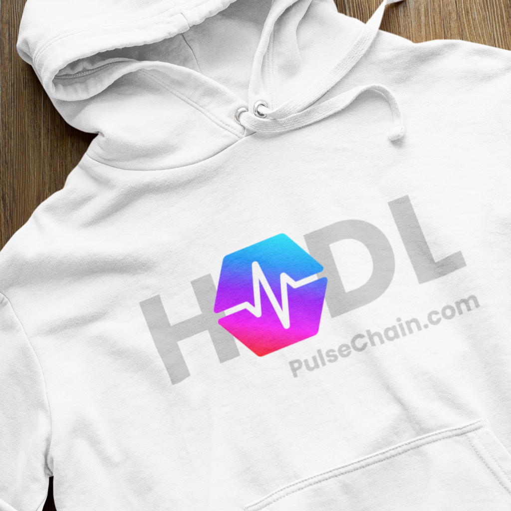 PulseChain HODL - White Hoodie