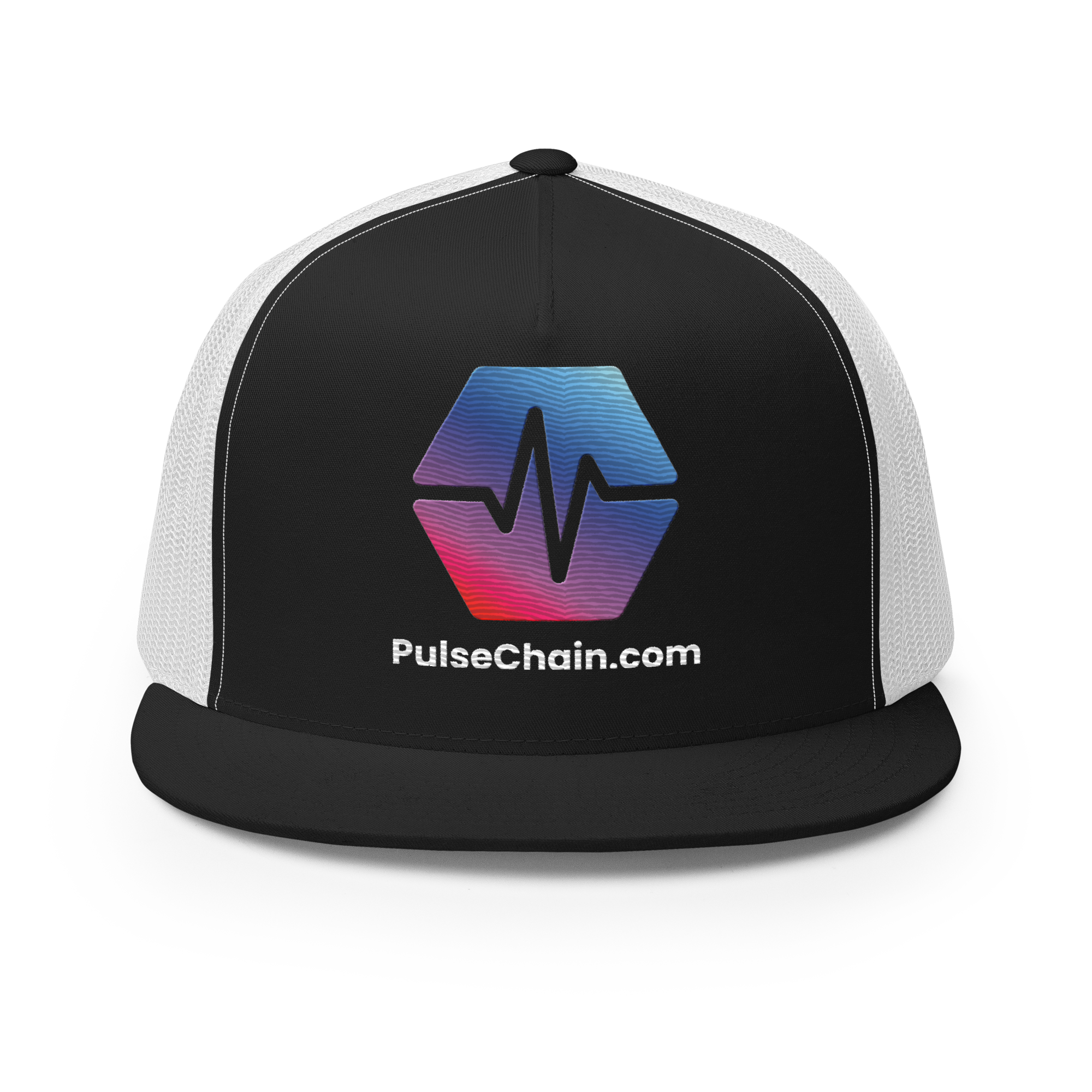 PulseChain.com - Embroidered Classic Trucker Snapback