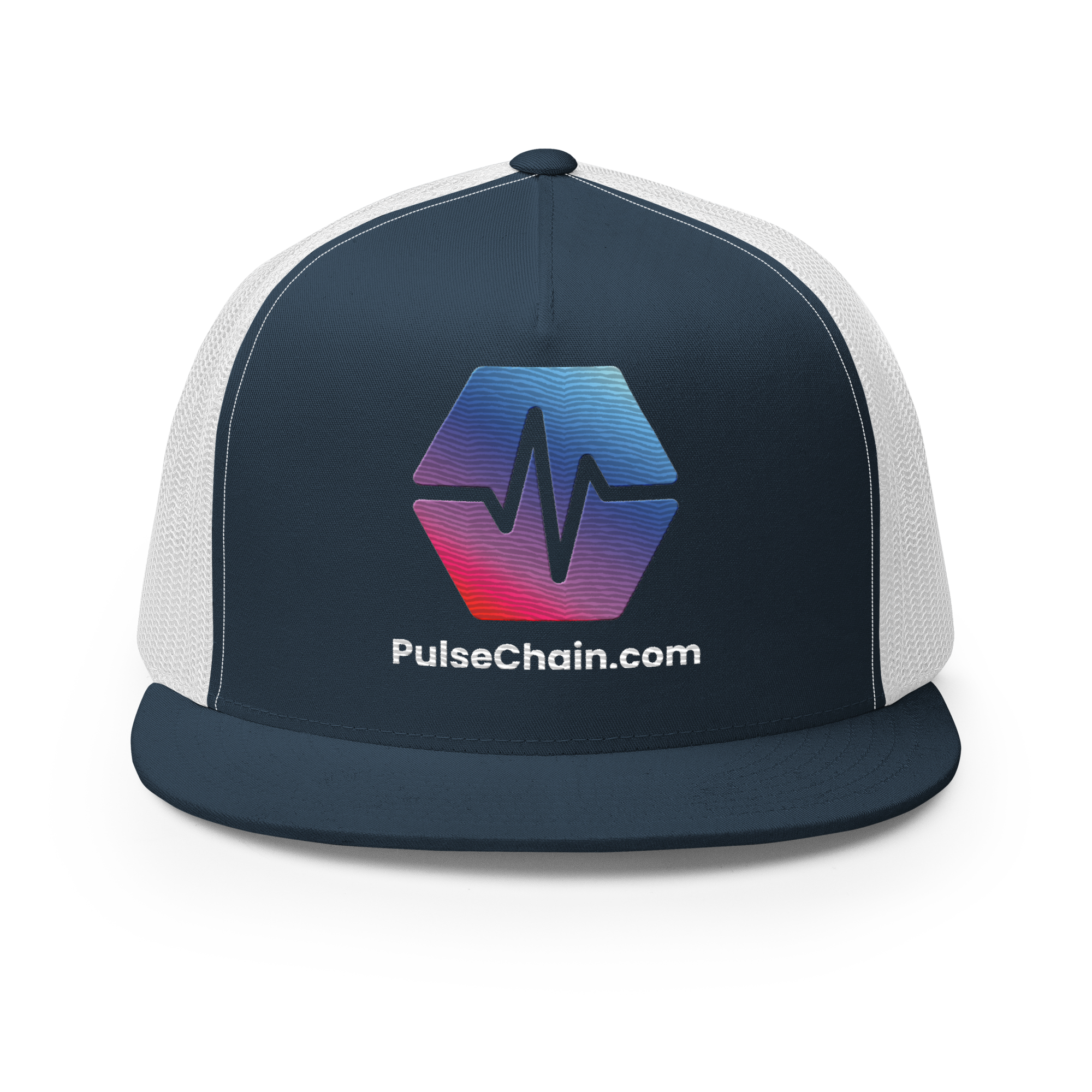 PulseChain.com - Embroidered Classic Trucker Snapback