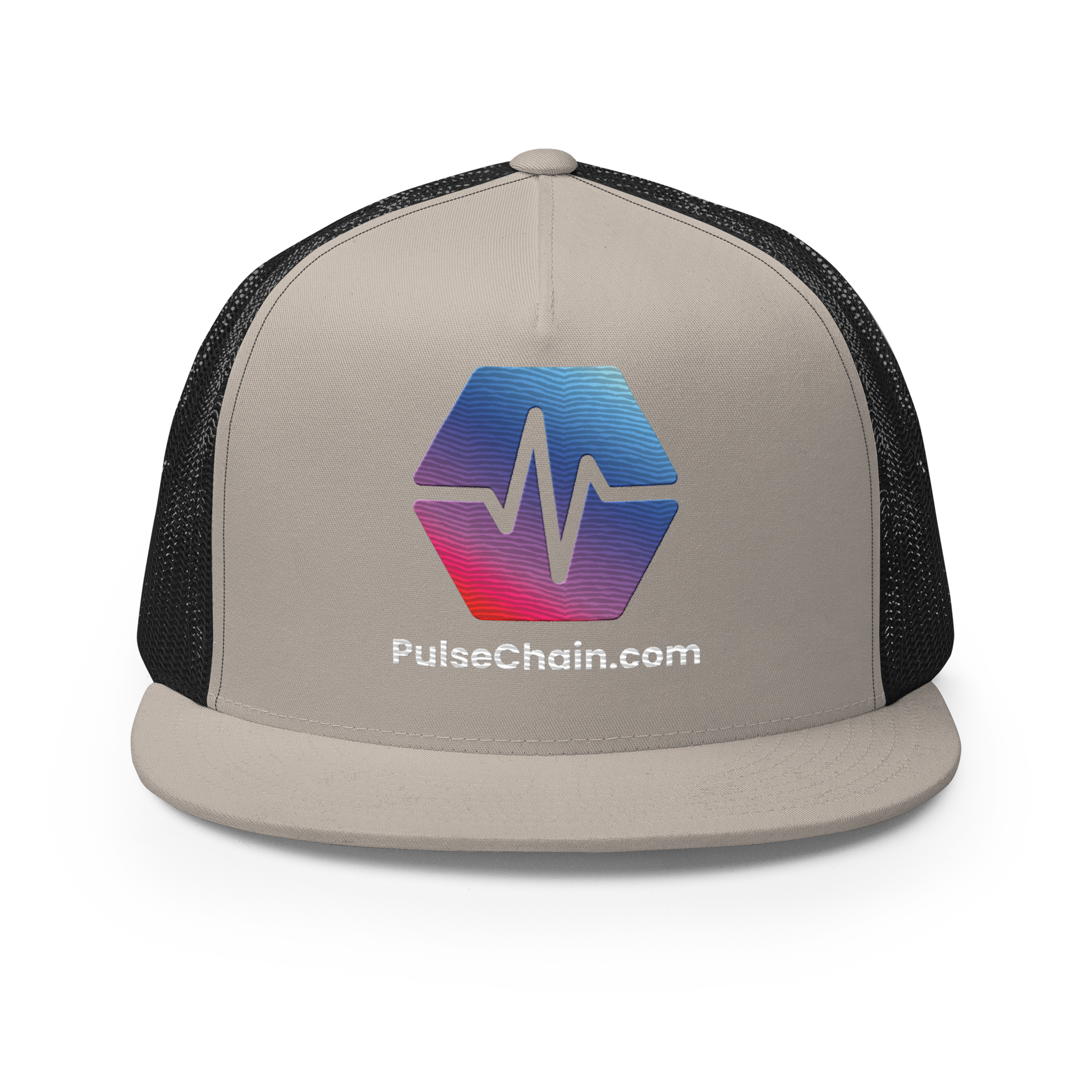 PulseChain.com - Embroidered Classic Trucker Snapback