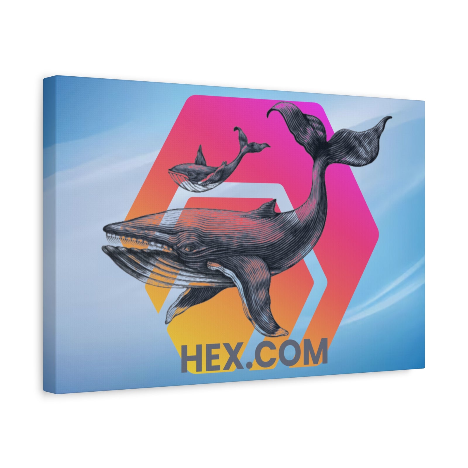 HEX Whale - Premium Wall Canvas - The Pulsican Store