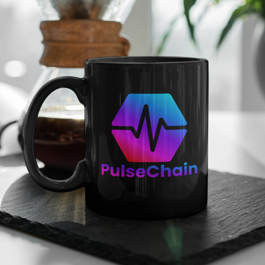 PulseChain Logo - Black Mug